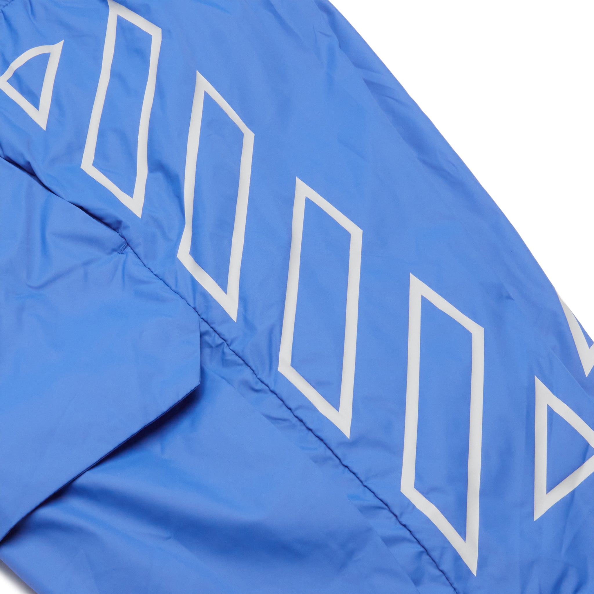 Side view of Off-White Athletic Cargo Shorts Blue OMVH021S22FAB0014501