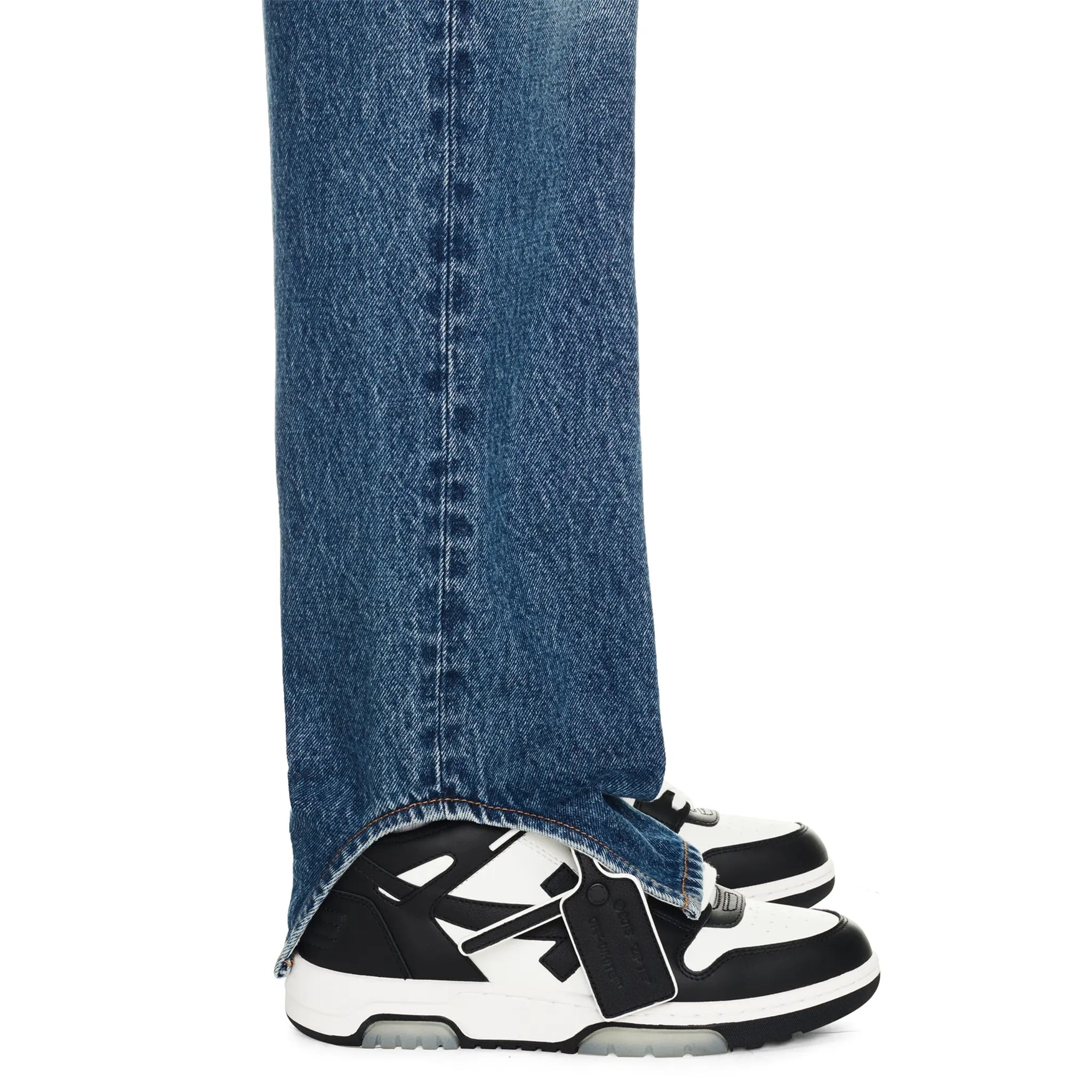 Model view of Off White Out Of Office Black White Trainers