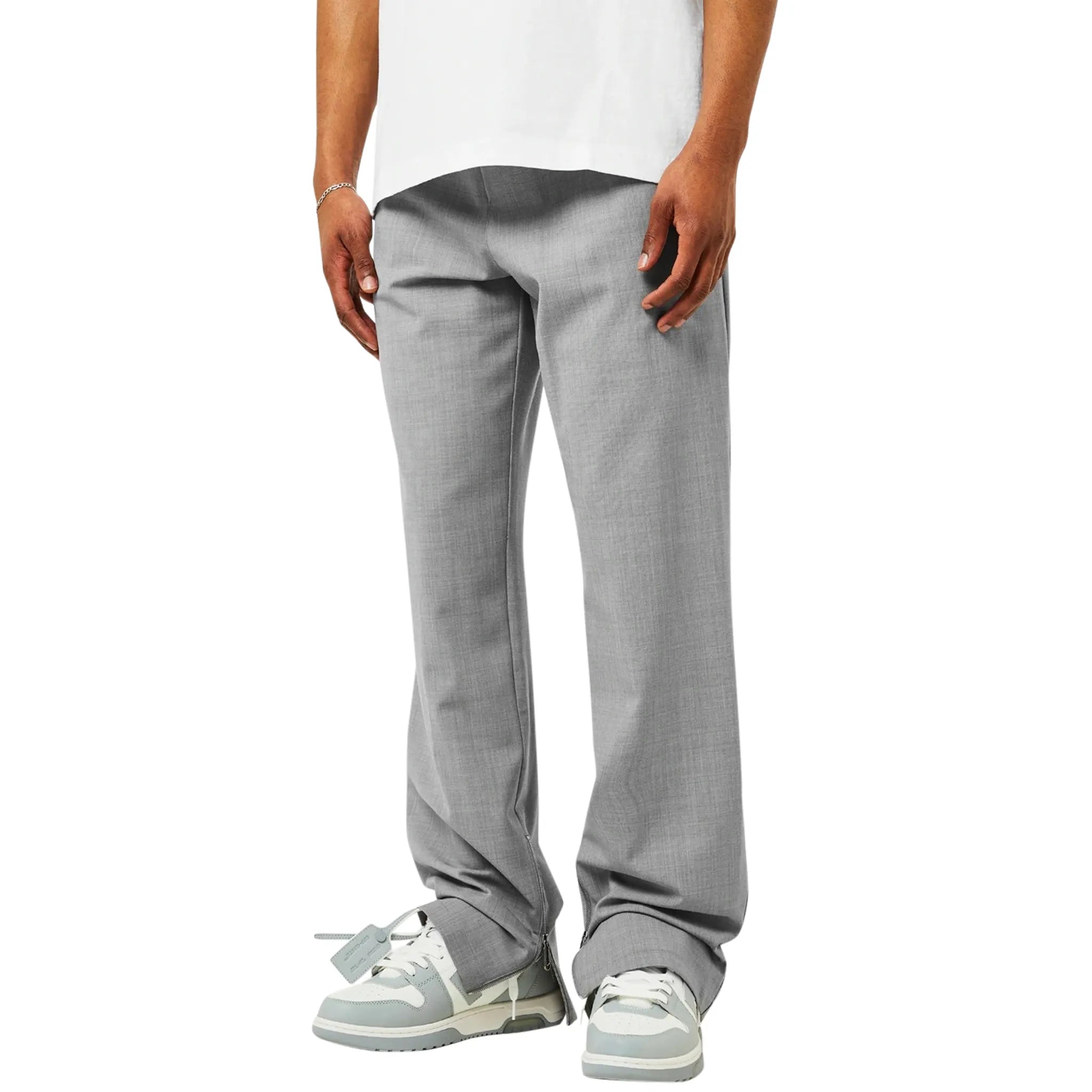 Model view of Off White Out Of Office Grey White Trainers