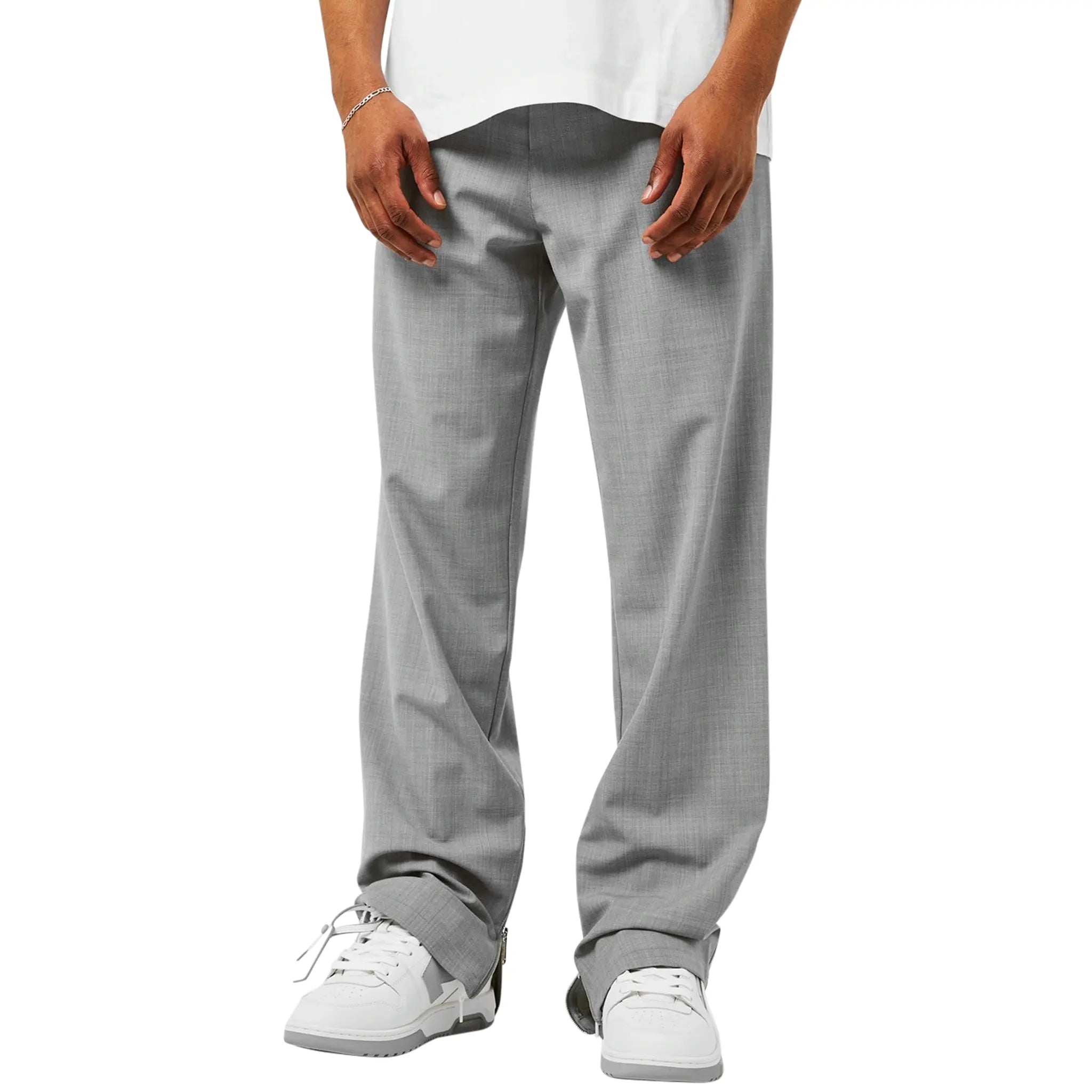 Model view of Off White Out Of Office White Grey Trainers