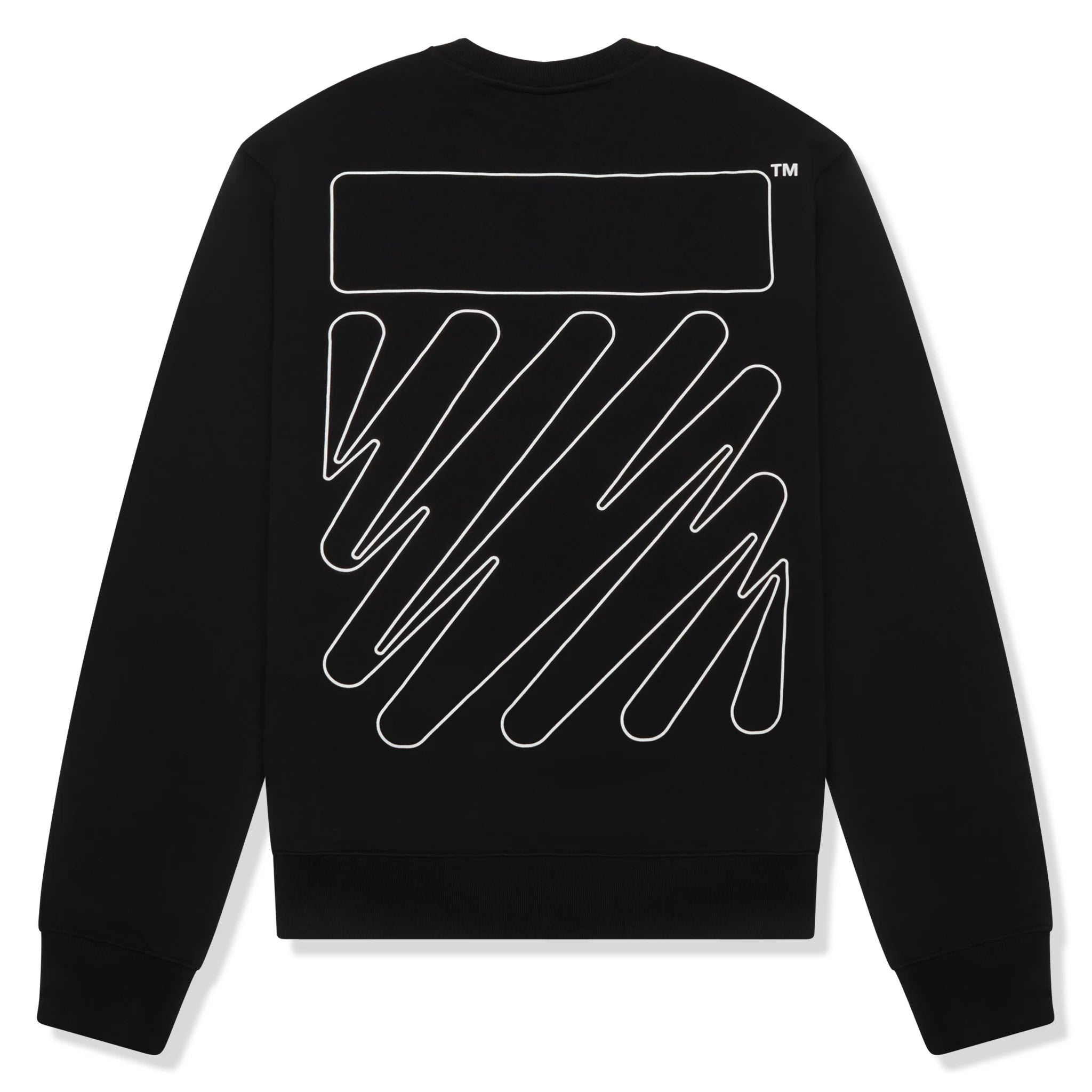 Back view of Off-White Wave Outl Diag Slim Sweatshirt OMBA057C99FLE0131001 / OMBA057F22FLE011100