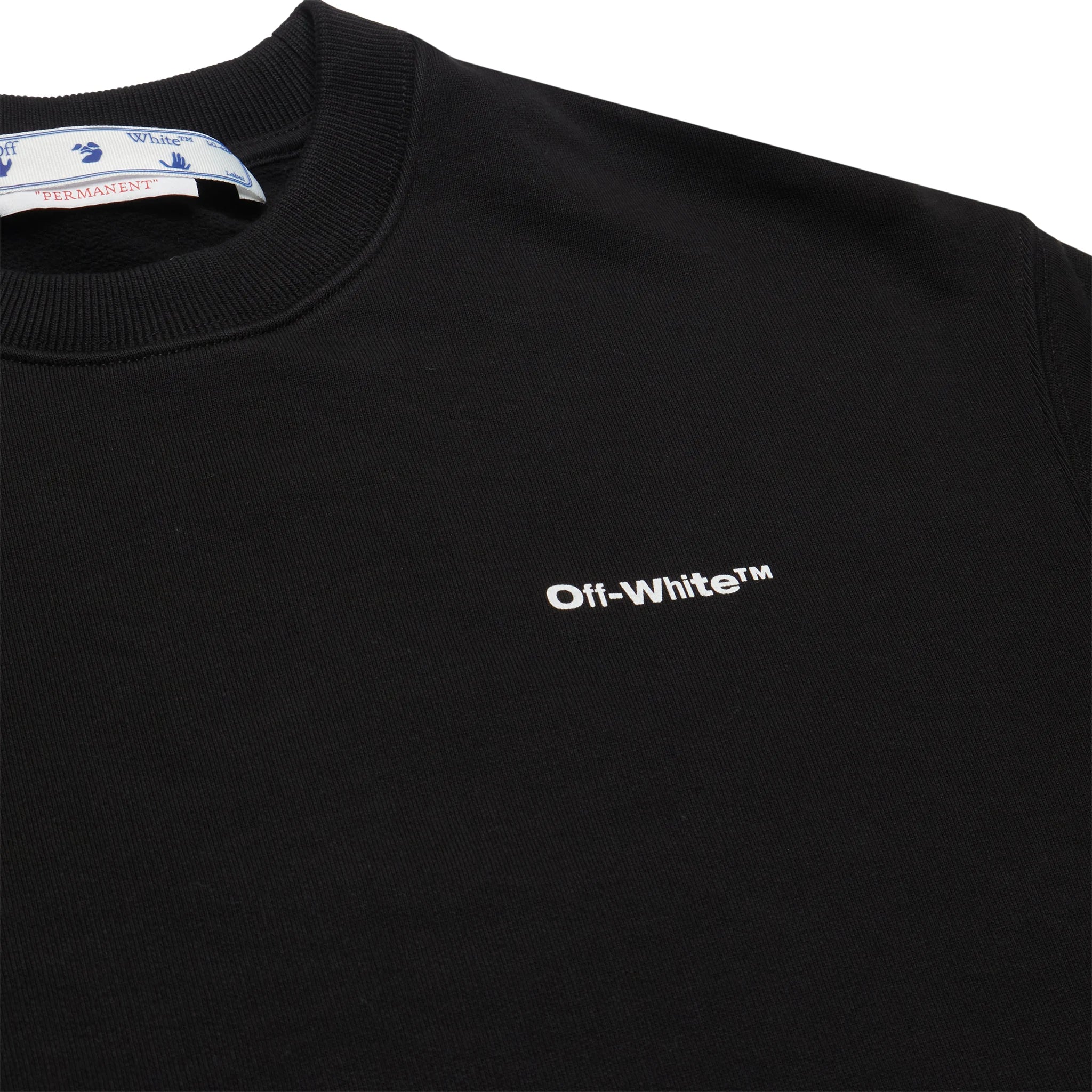 Logo view of Off-White Wave Outl Diag Slim Sweatshirt OMBA057C99FLE0131001 / OMBA057F22FLE011100