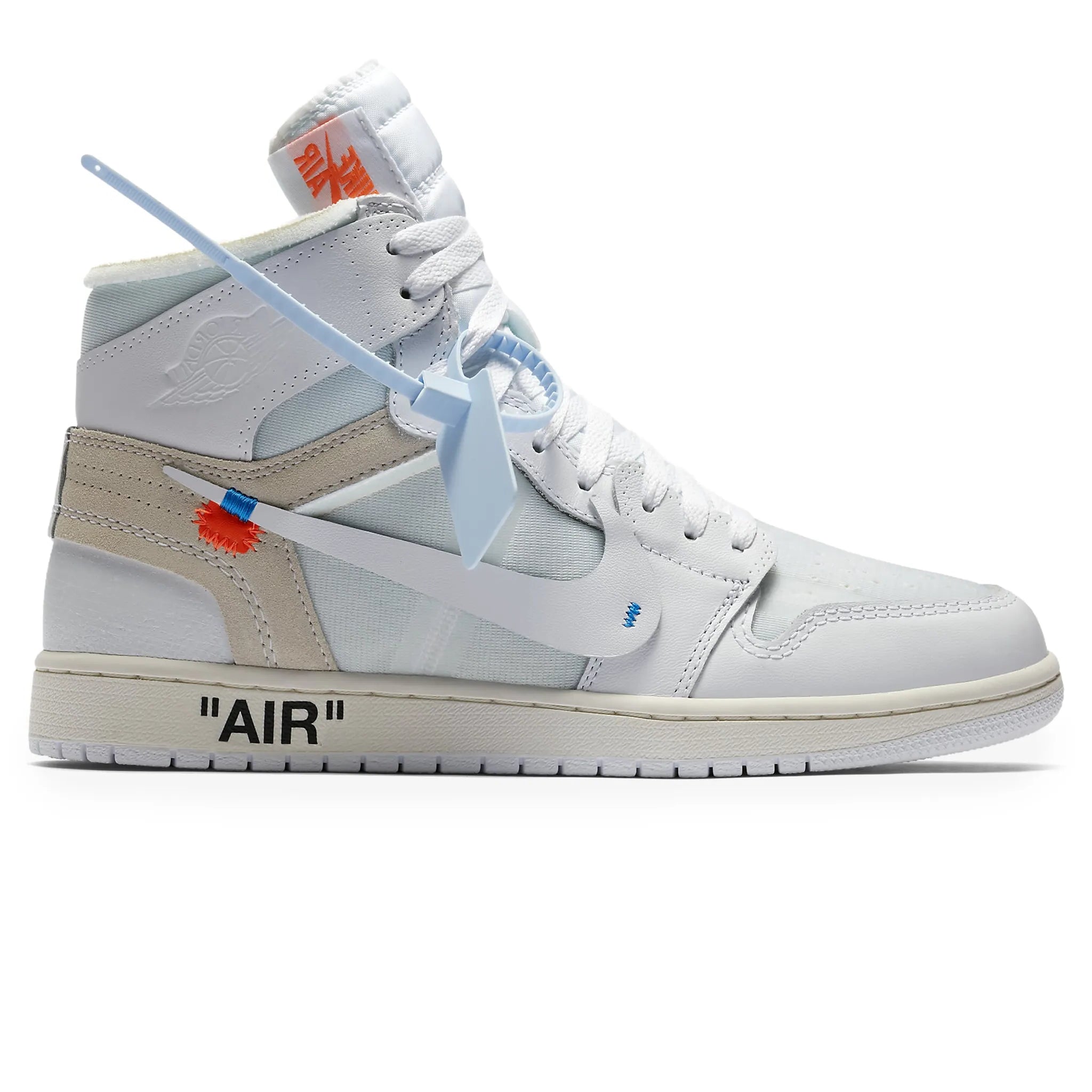 Side View of Off-White x Air Jordan 1 Retro High OG Alaska (2025) AA3834-100