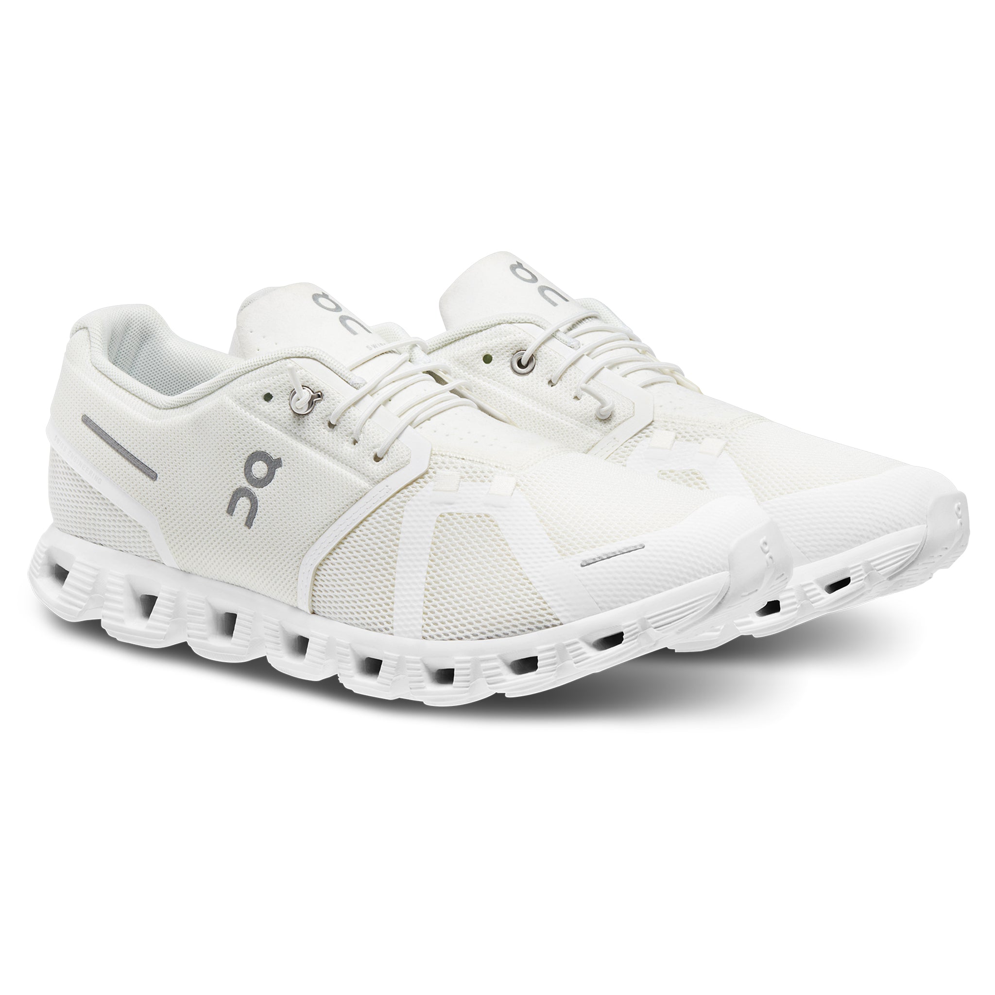 Front side view of On Running Cloud 5 Undyed White Shoes 59.98376