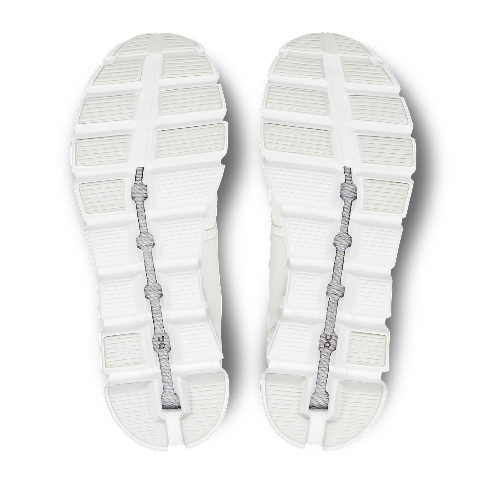 Sole view of On Running Cloud 5 Undyed White Shoes 59.98376
