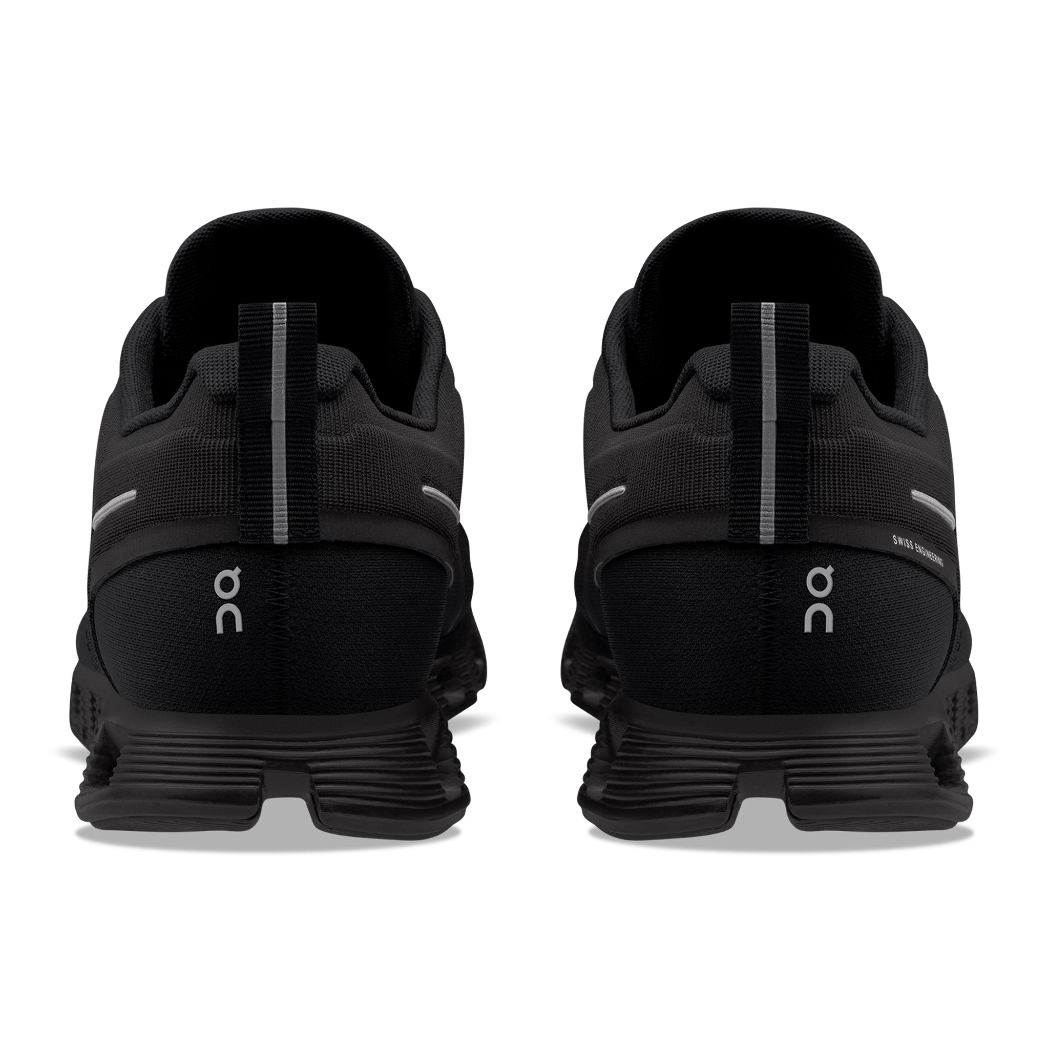 Back view of On Running Cloud 5 Waterproof All Black Shoes 59.98842