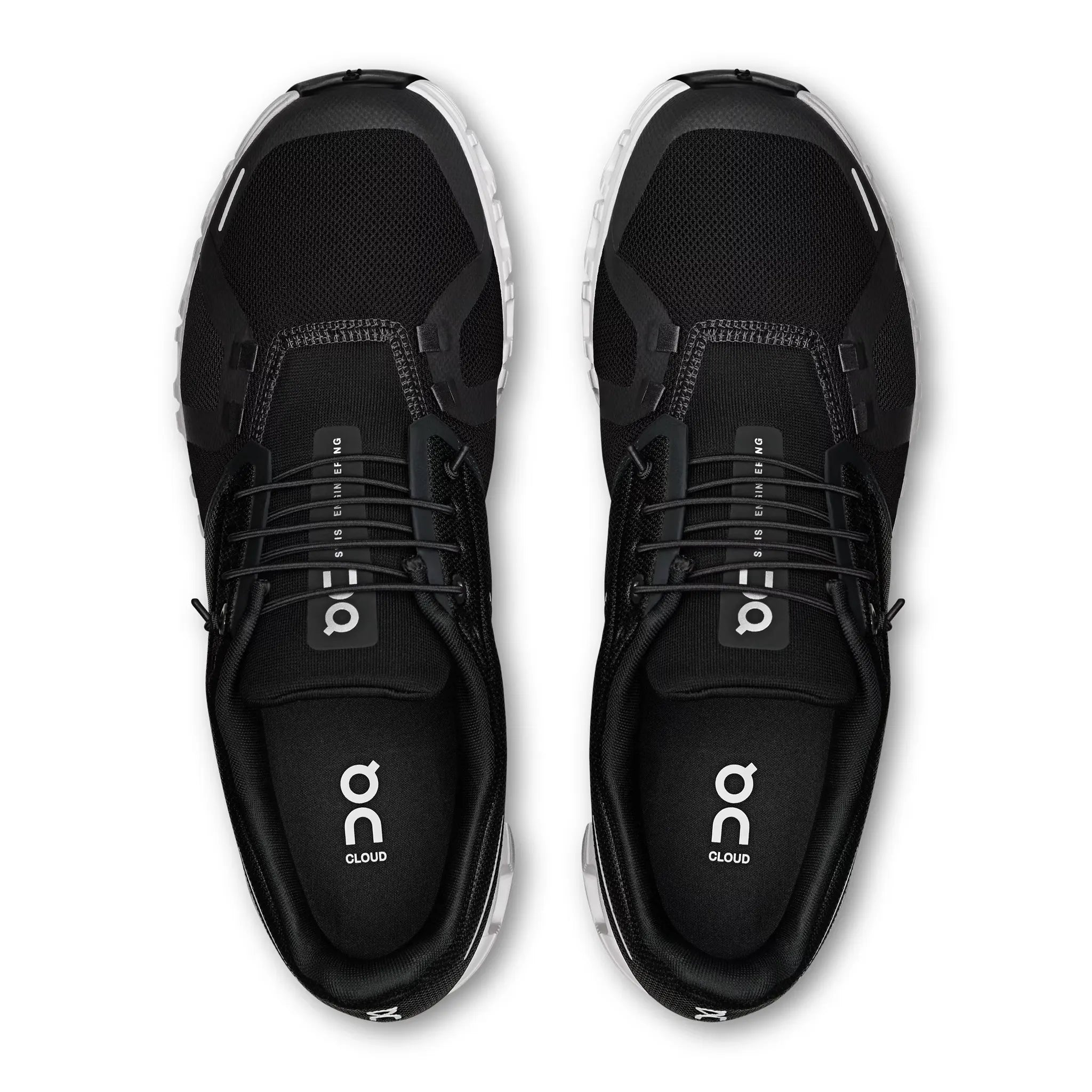 Upper View of On Running Cloud 6 Black White Shoes 3MF10070299