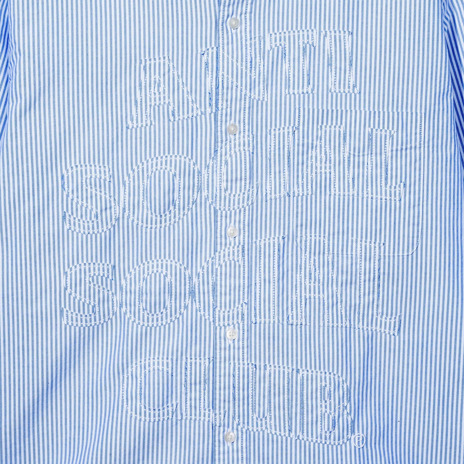 Anti Social Social Club Mind Games Oxford French Blue Stripe Shirts