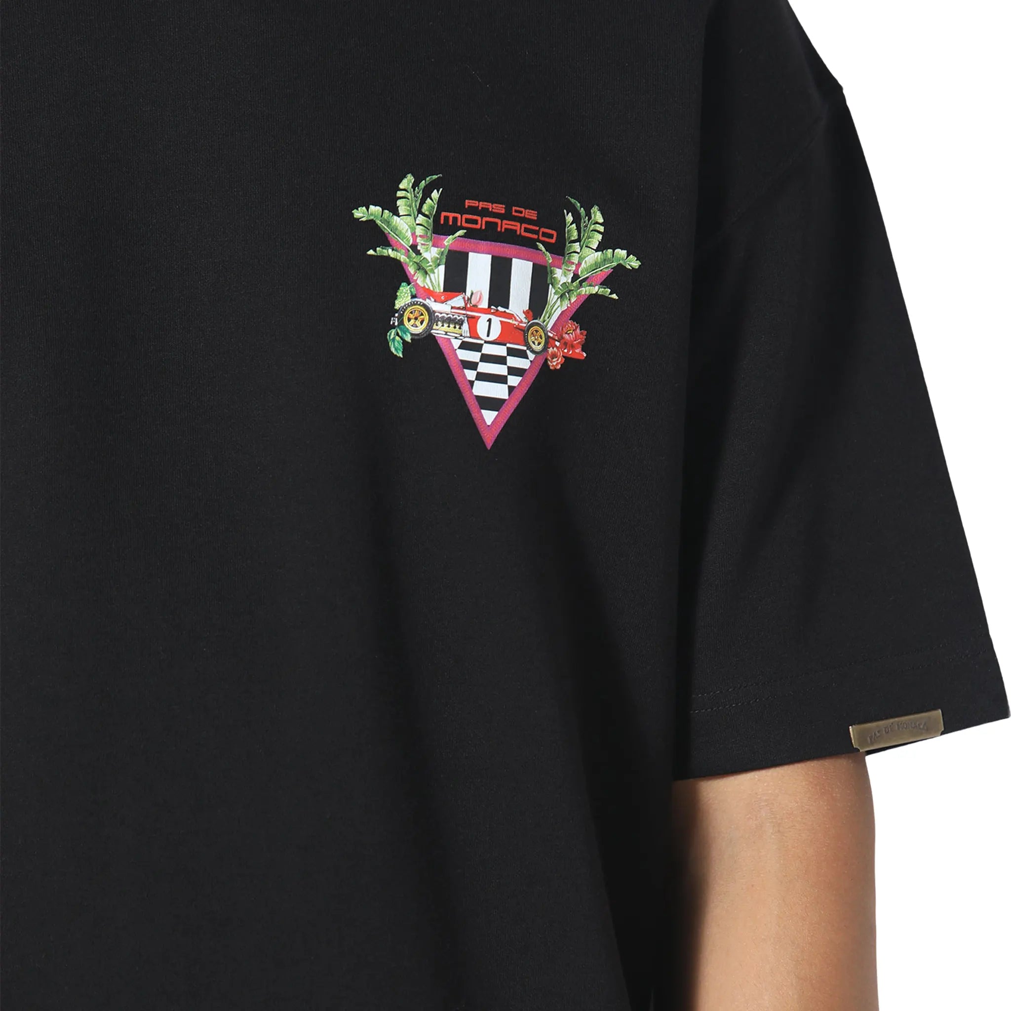 Detailed View of Pas De Monaco Formular Check Black T-Shirt PKK22O00D-Q11