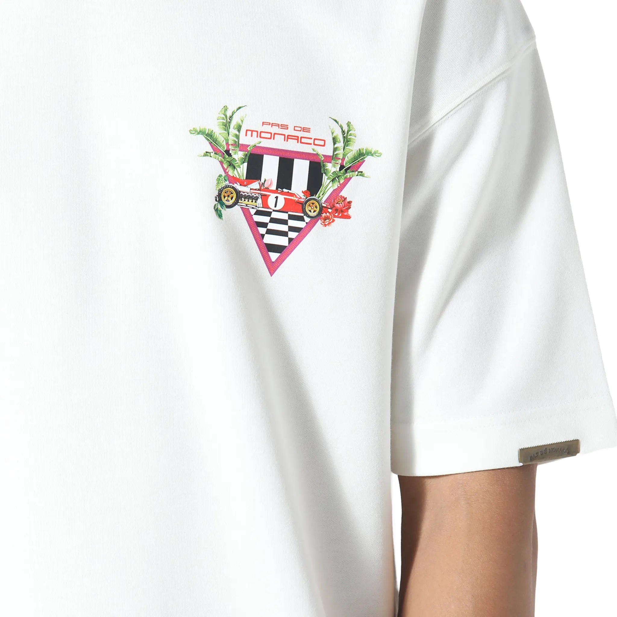 Detailed View of Pas De Monaco Formular Check Off White T-Shirt PKK22O00D-A11