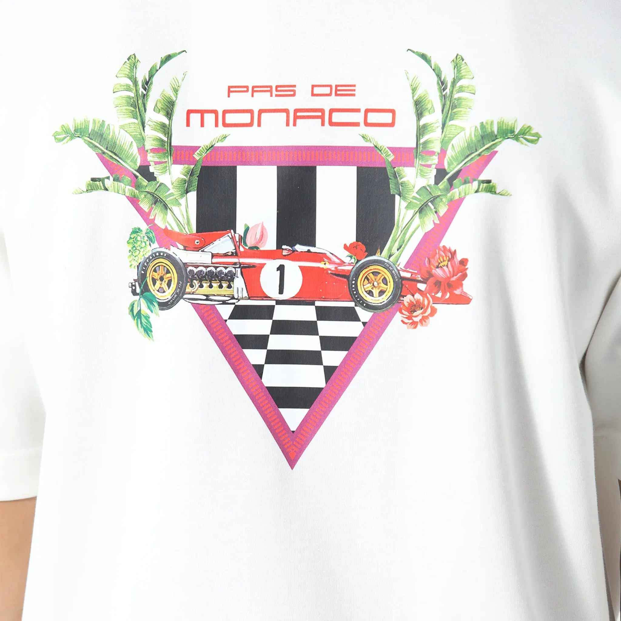Detailed View of Pas De Monaco Formular Check Off White T-Shirt PKK22O00D-A11
