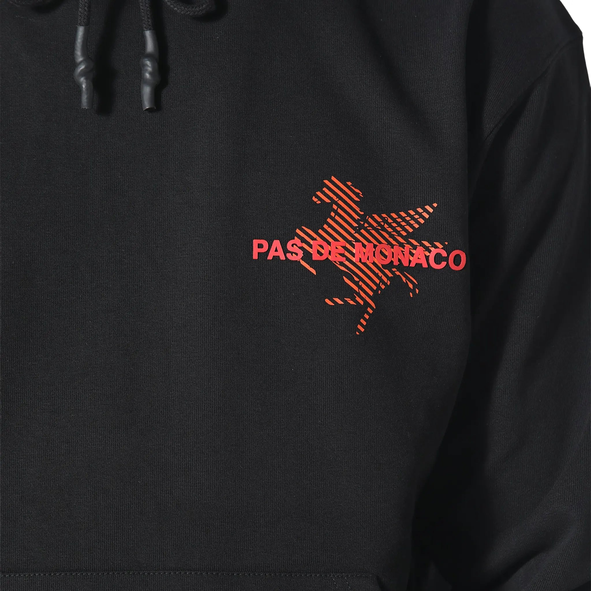 Detailed View of Pas De Monaco La Pegaus Chevron Black Hoodie PKK22S005-Q11