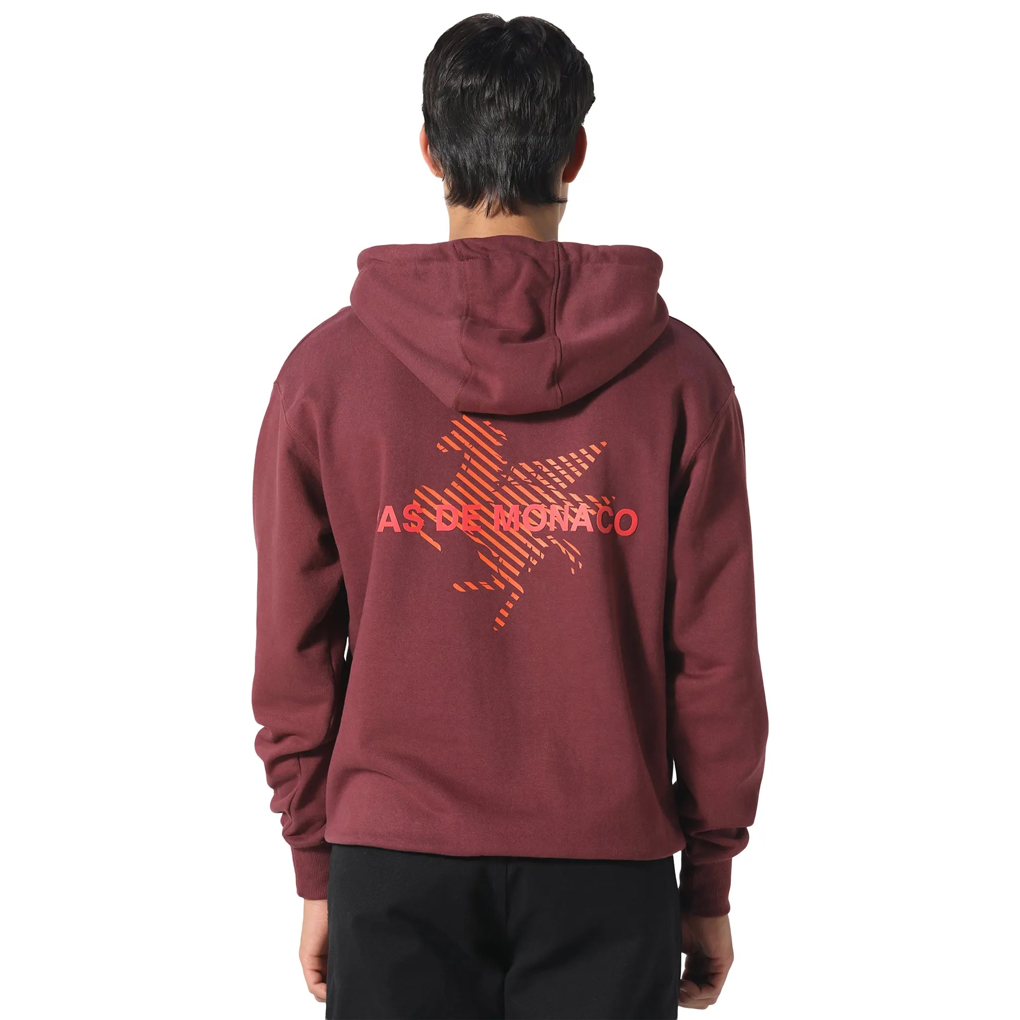 Back View of Pas De Monaco La Pegaus Chevron Deep Maroon Hoodie PKK22S005-O11
