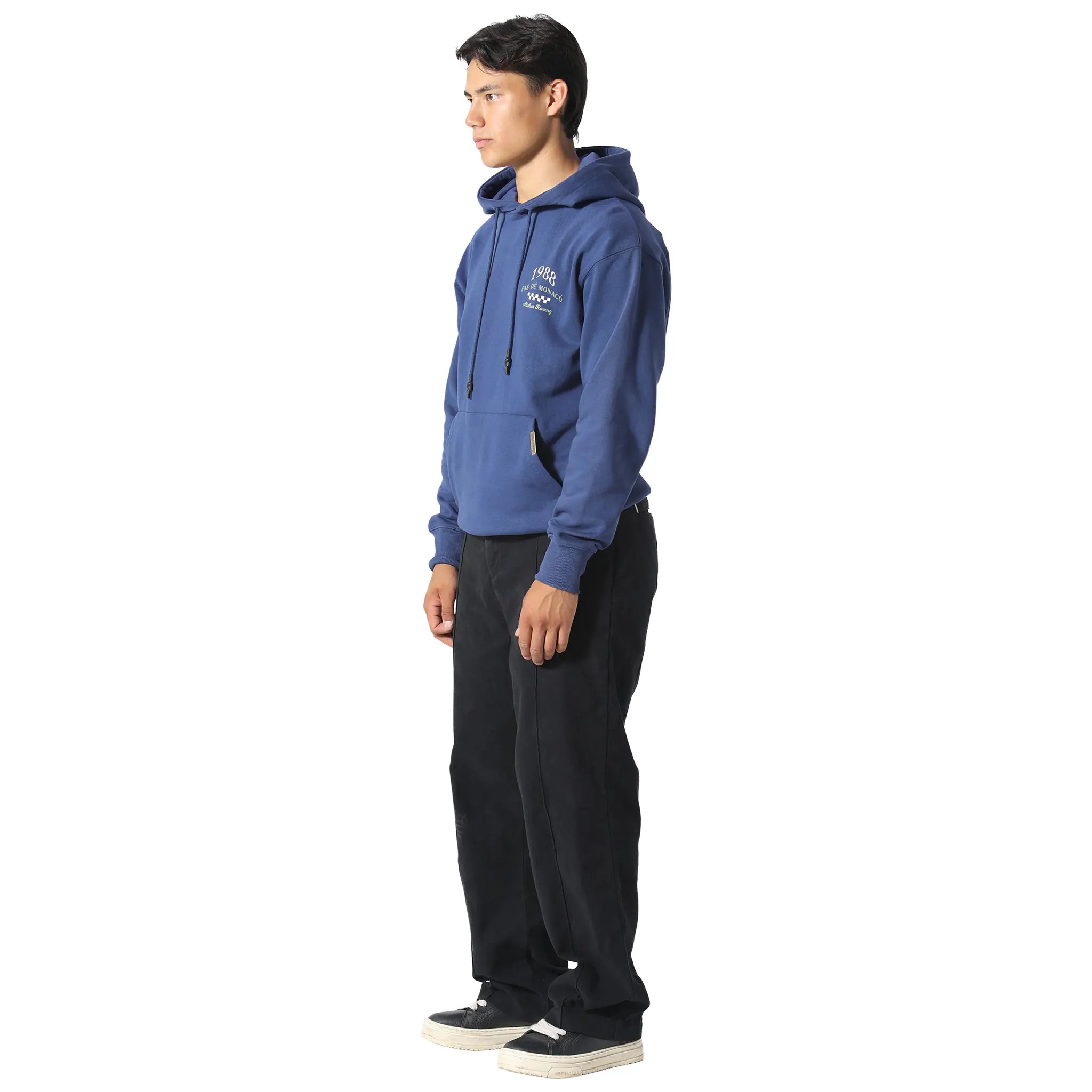 Front Side Model View of Pas De Monaco Le Mans Royal Blue Hoodie PKK22S00A-K11
