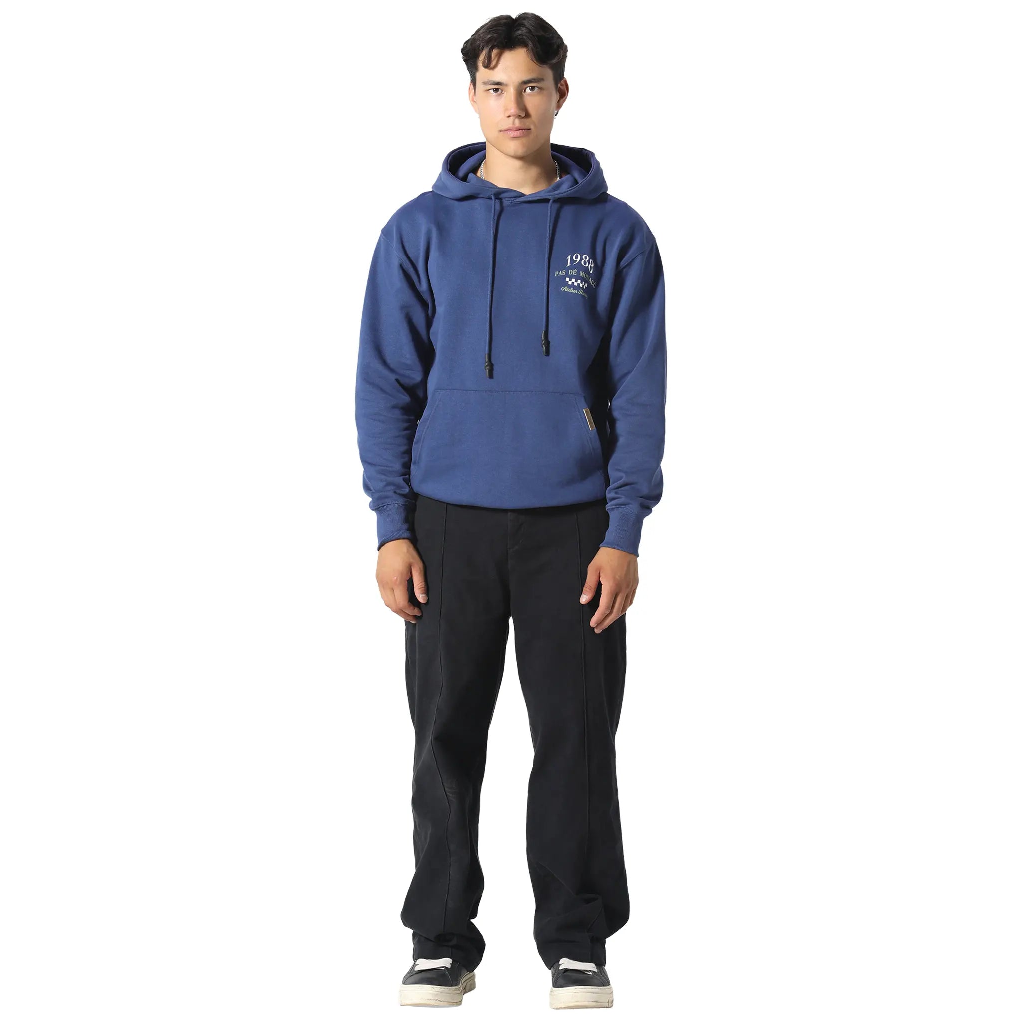 Front Model View of Pas De Monaco Le Mans Royal Blue Hoodie PKK22S00A-K11