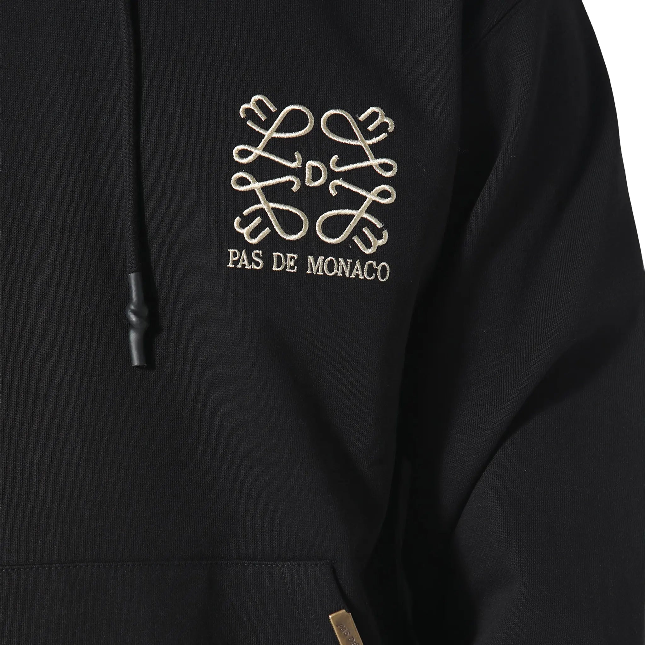 Detailed View of Pas De Monaco Prestige Black Hoodie 5060615213740