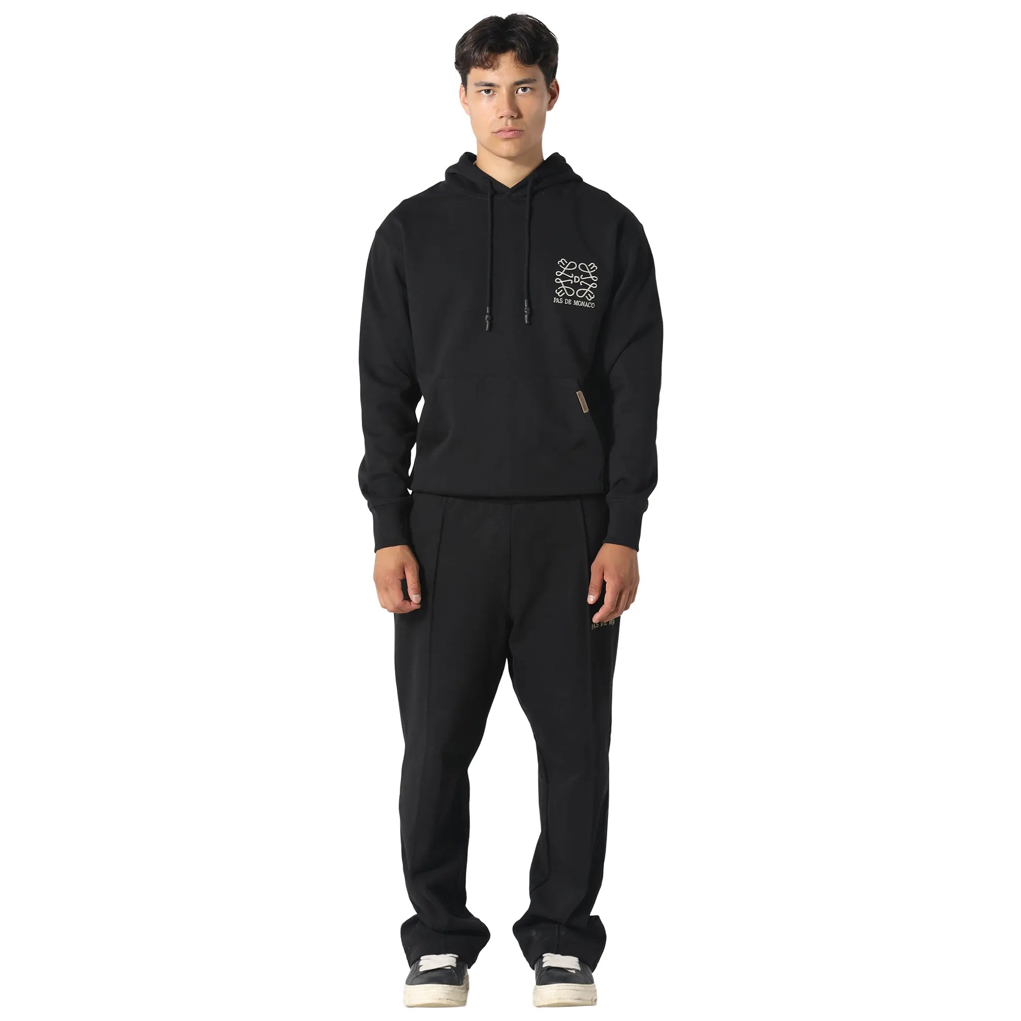 Front View of Pas De Monaco Prestige Black Hoodie 5060615213740