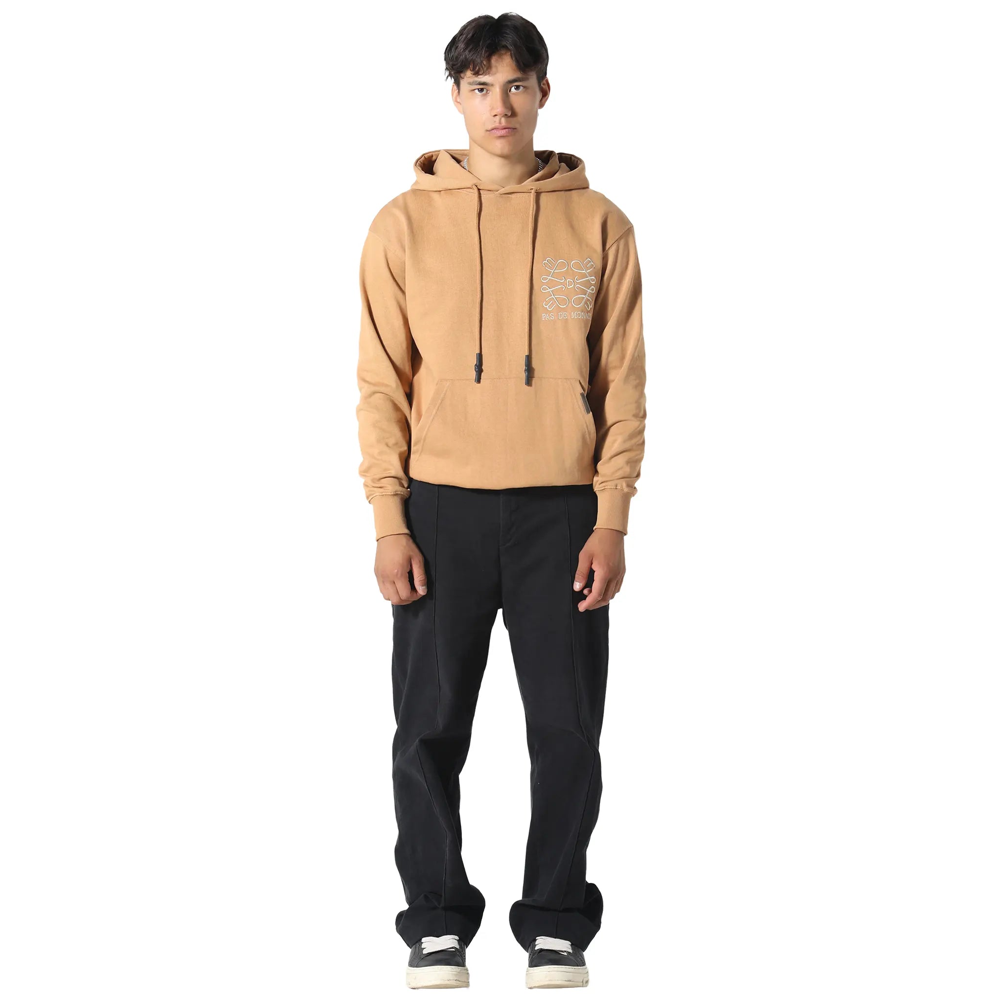 Front View of Pas De Monaco Prestige Tan Hoodie 5060615213801