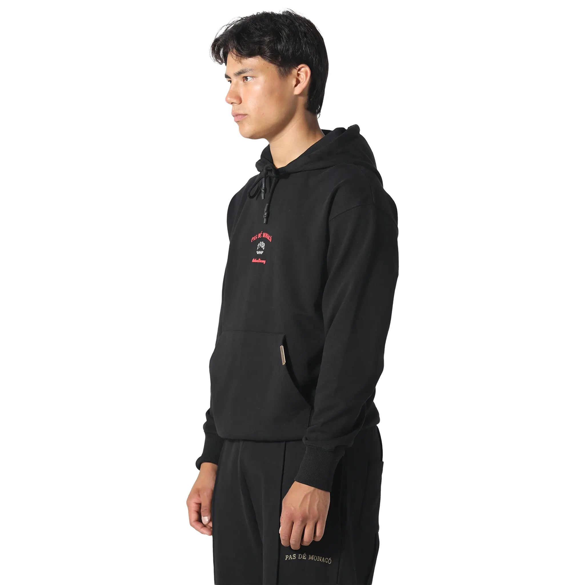 Front Side View of Pas De Monaco Speedster Black Hoodie 5060615213511