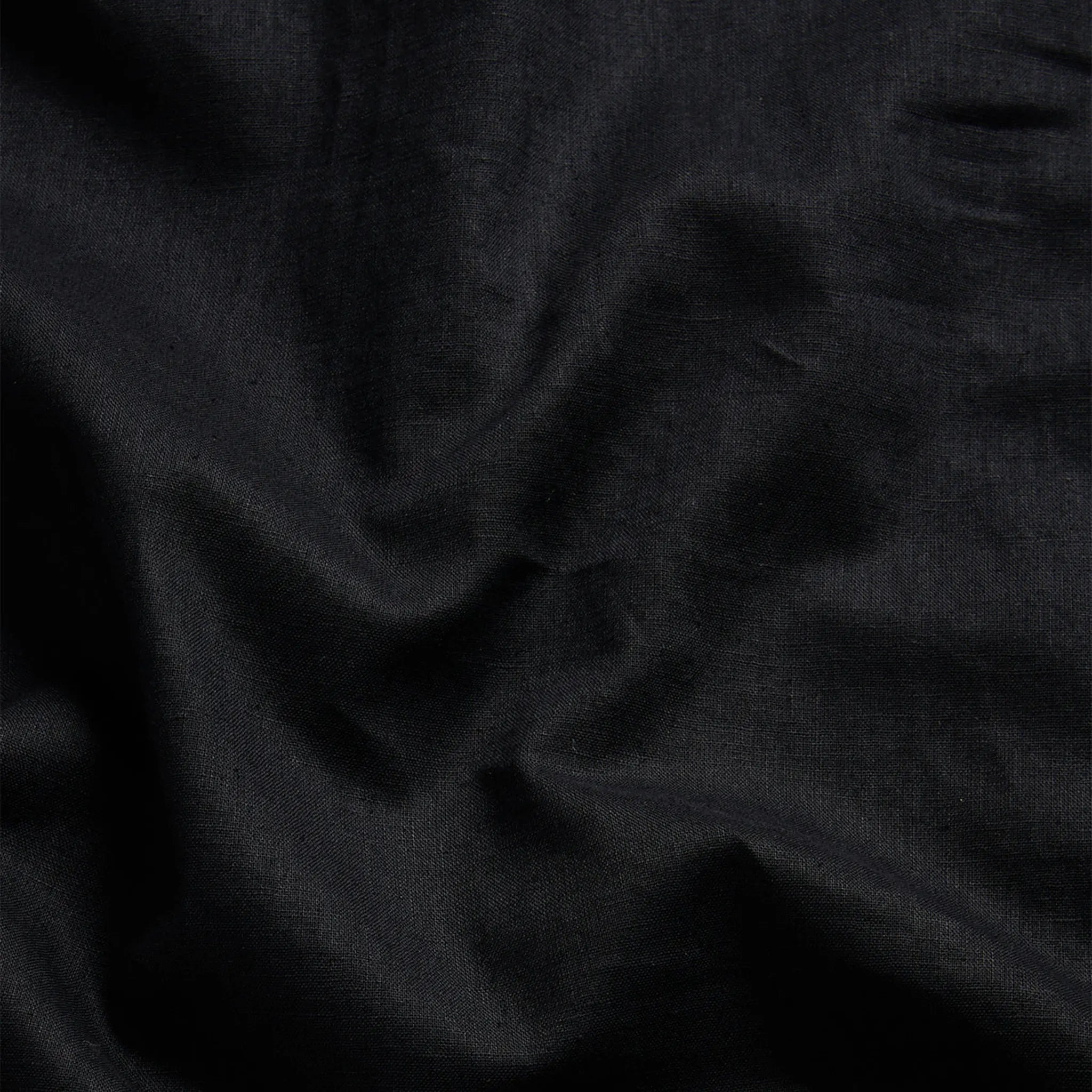Detailed View of Peckham Rye Grove Linen Blend Black Shirt