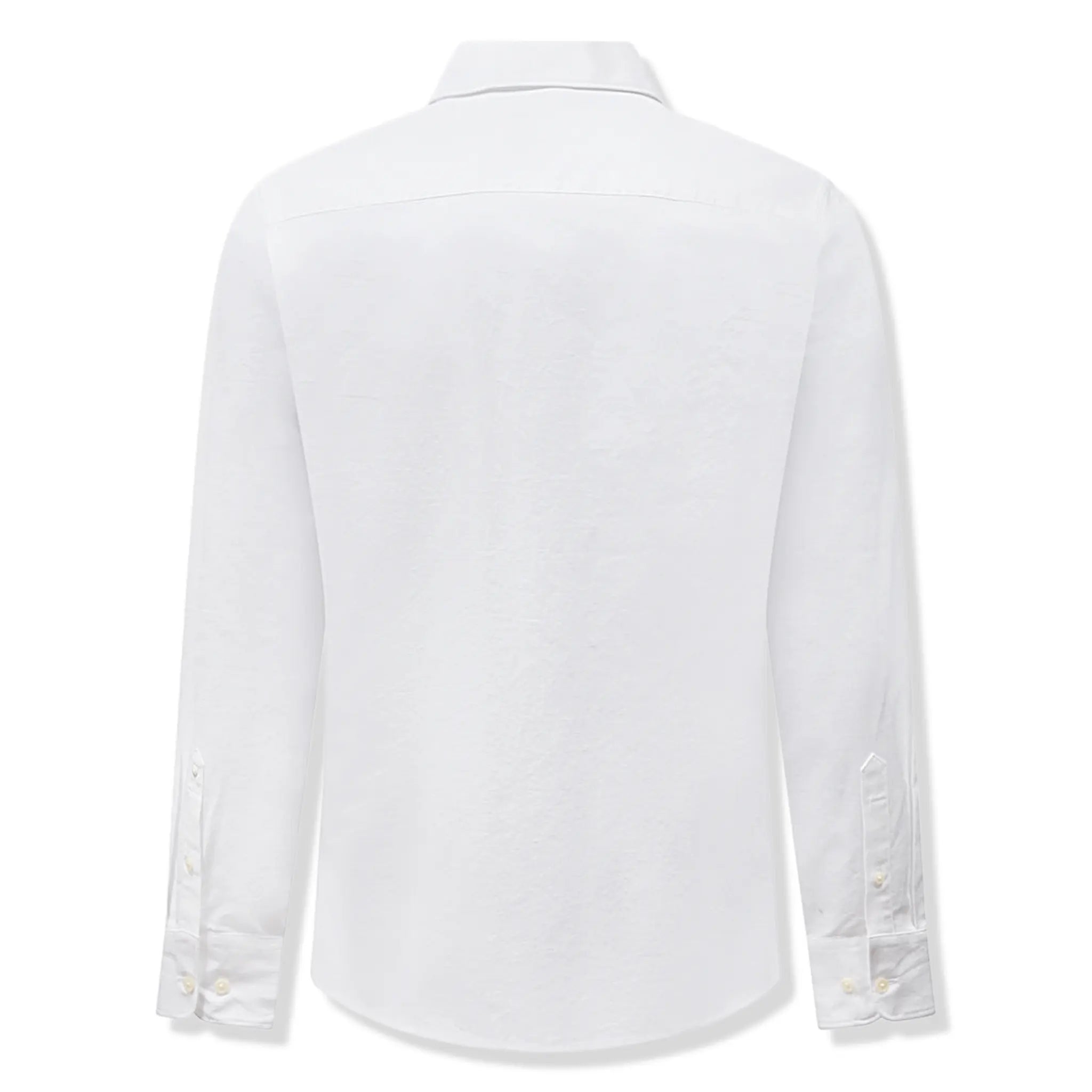 Back View of Peckham Rye Grove Linen Blend Bright White Shirt