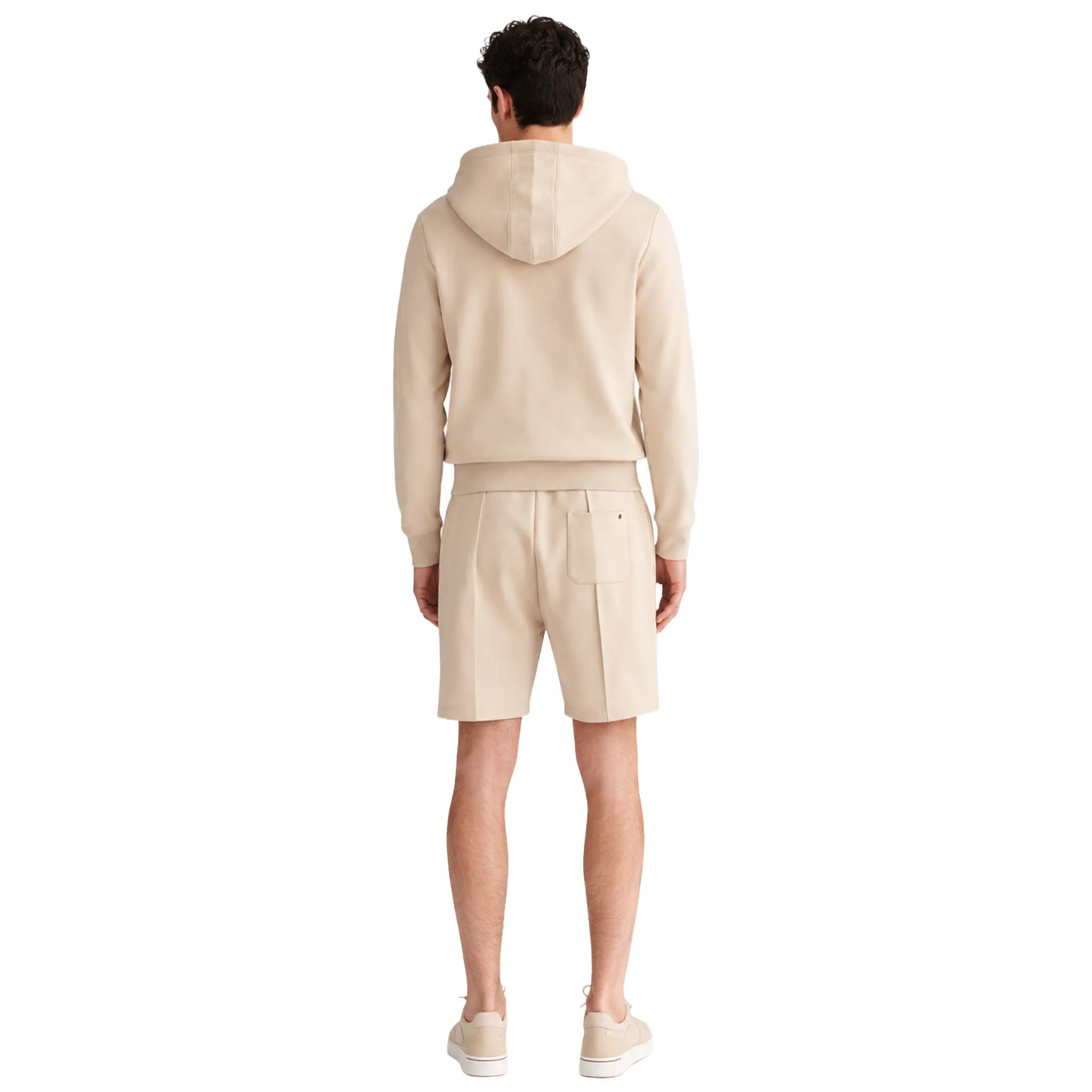 Back View of Peckham Rye Jersey Interlock Peyote Shorts