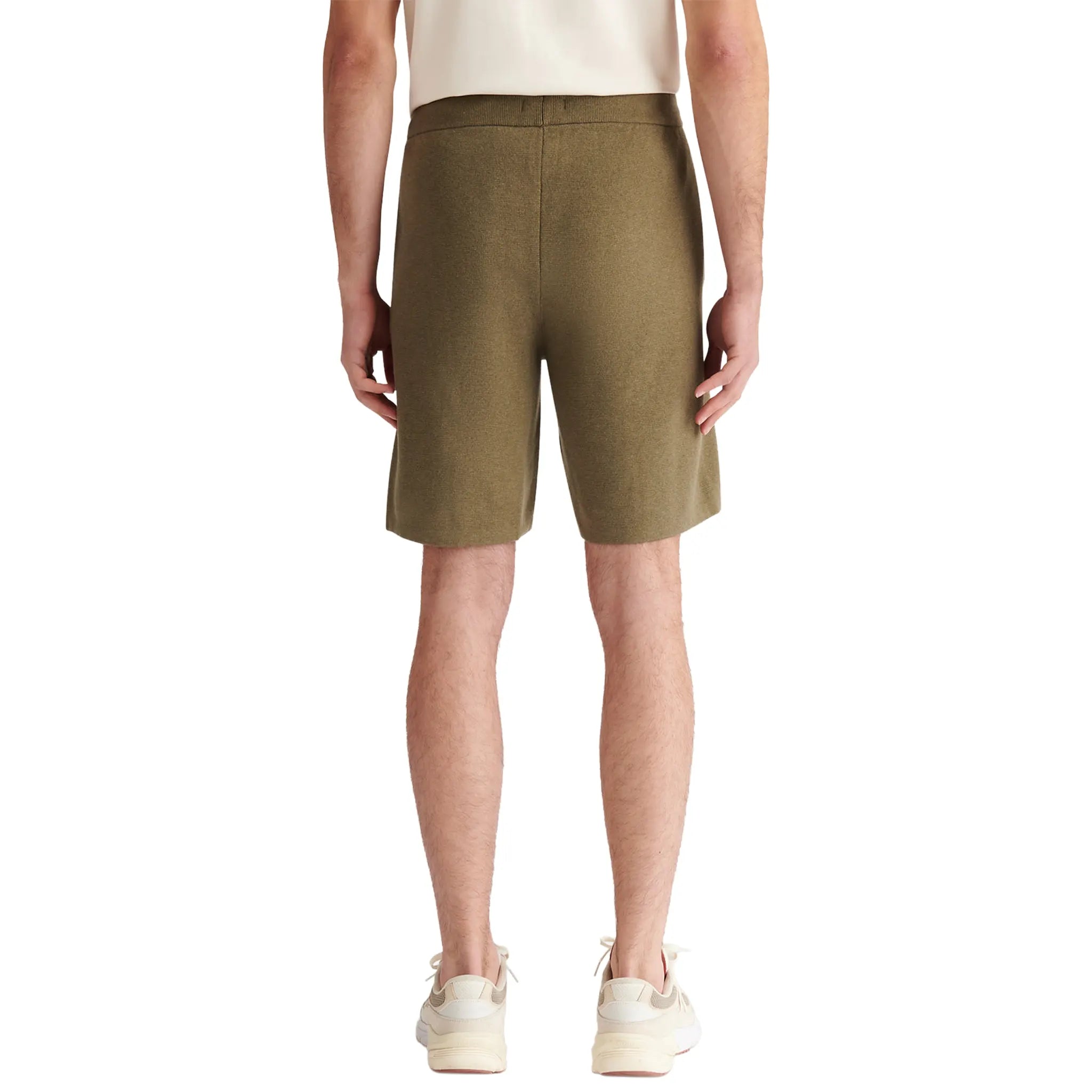 Back View of Peckham Rye Milano Knit Tea Leaf Shorts