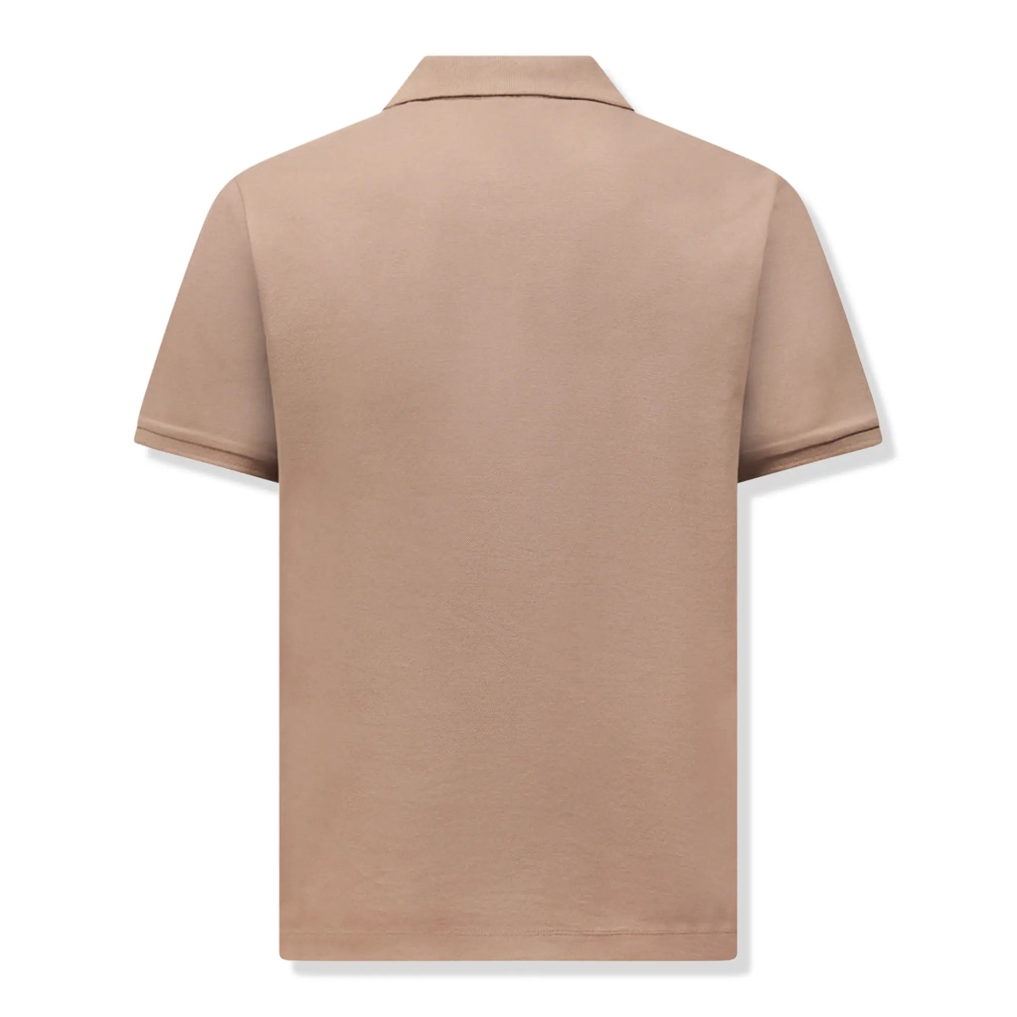 Back View of Peckham Rye Portofino Open Collar Caribou Polo Shirt
