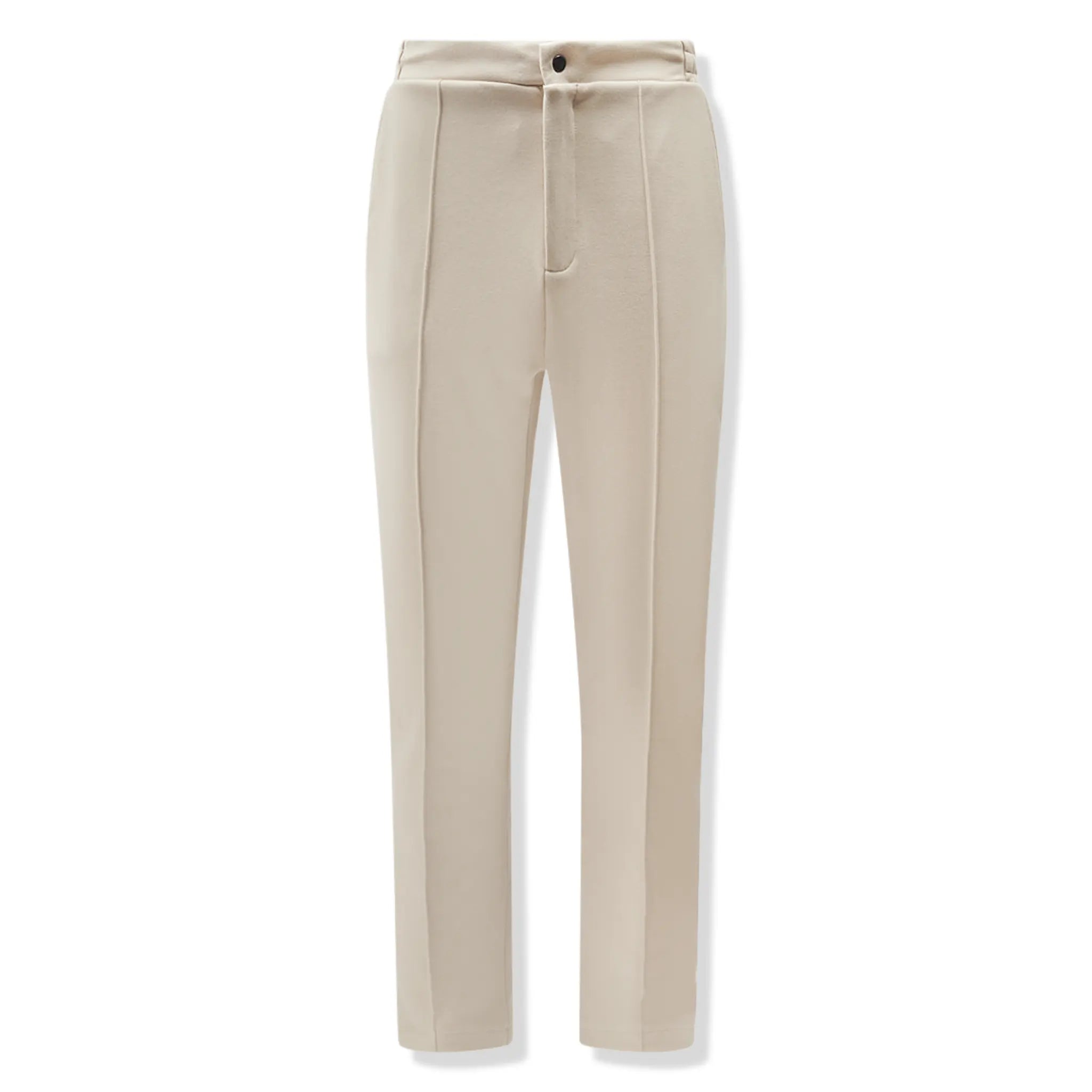 Front View of Peckham Rye Riva Jersey Interlock Peyote Trousers