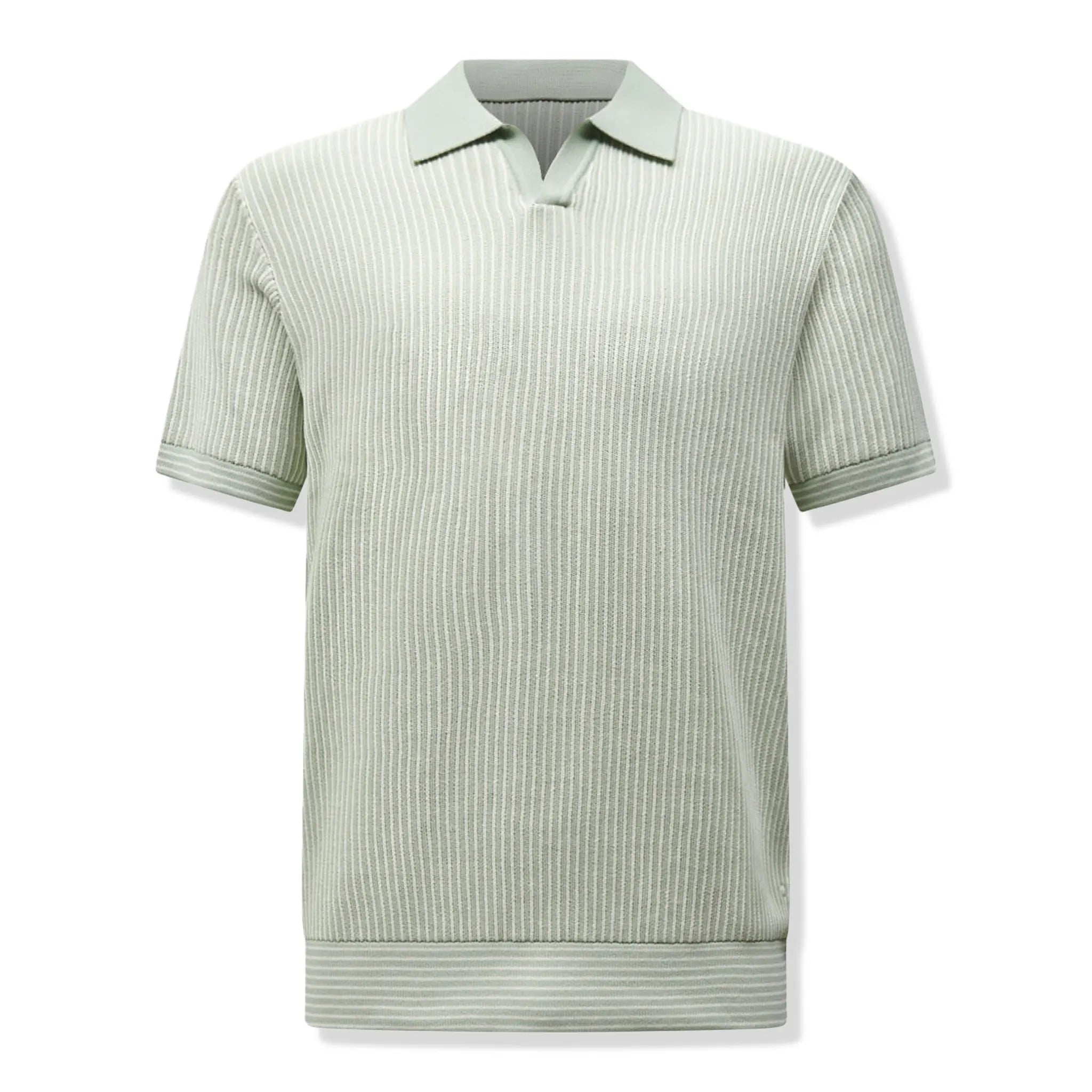 Detailed View of Peckham Rye Sidney Revere Knit Seafoam Polo Shirt