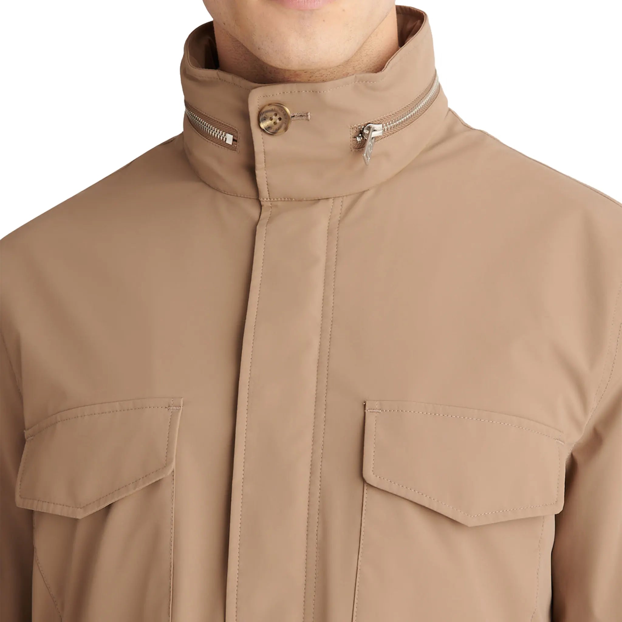 Front View of Peckham Rye The Explorer Safari Caribou Jacket