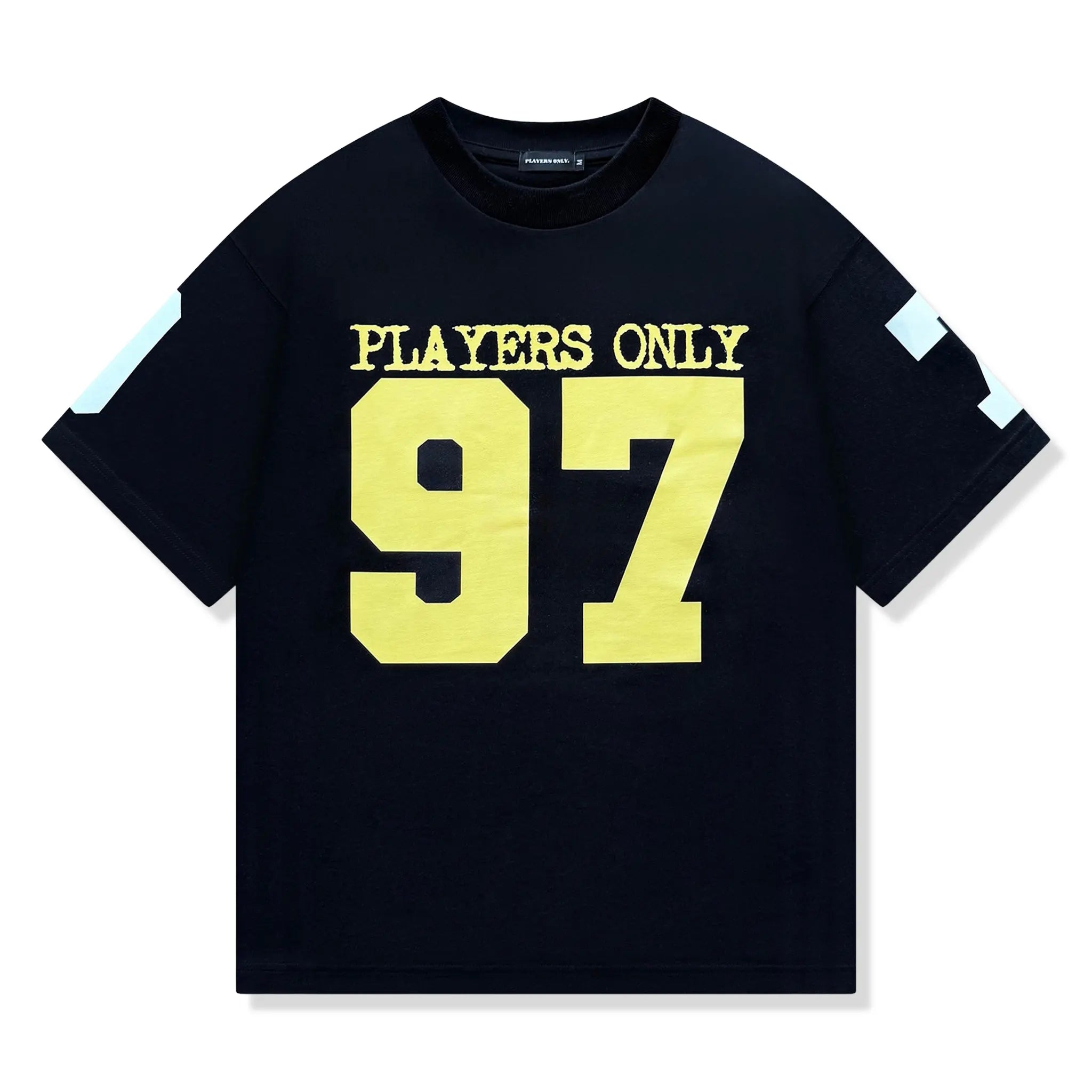 Front View of Players Only Jersey Black T-Shirt