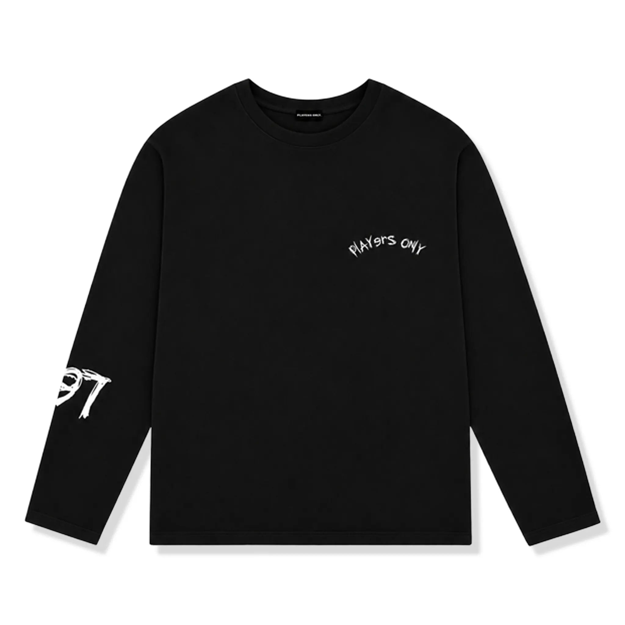 Front view of Players Only Players Club L/S Black T-Shirt