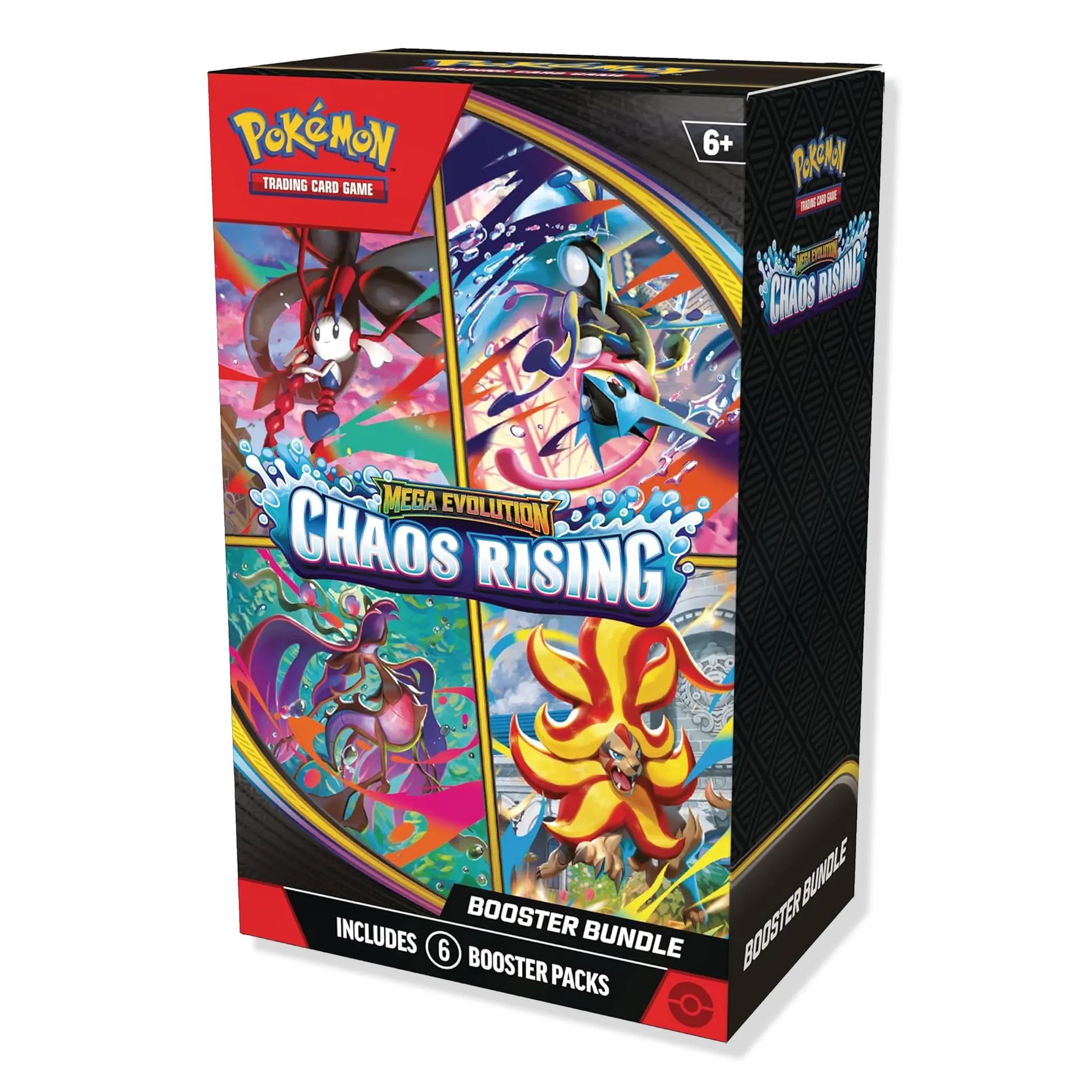 Front Side View of Pokémon Mega Evolution Chaos Rising Booster Bundle