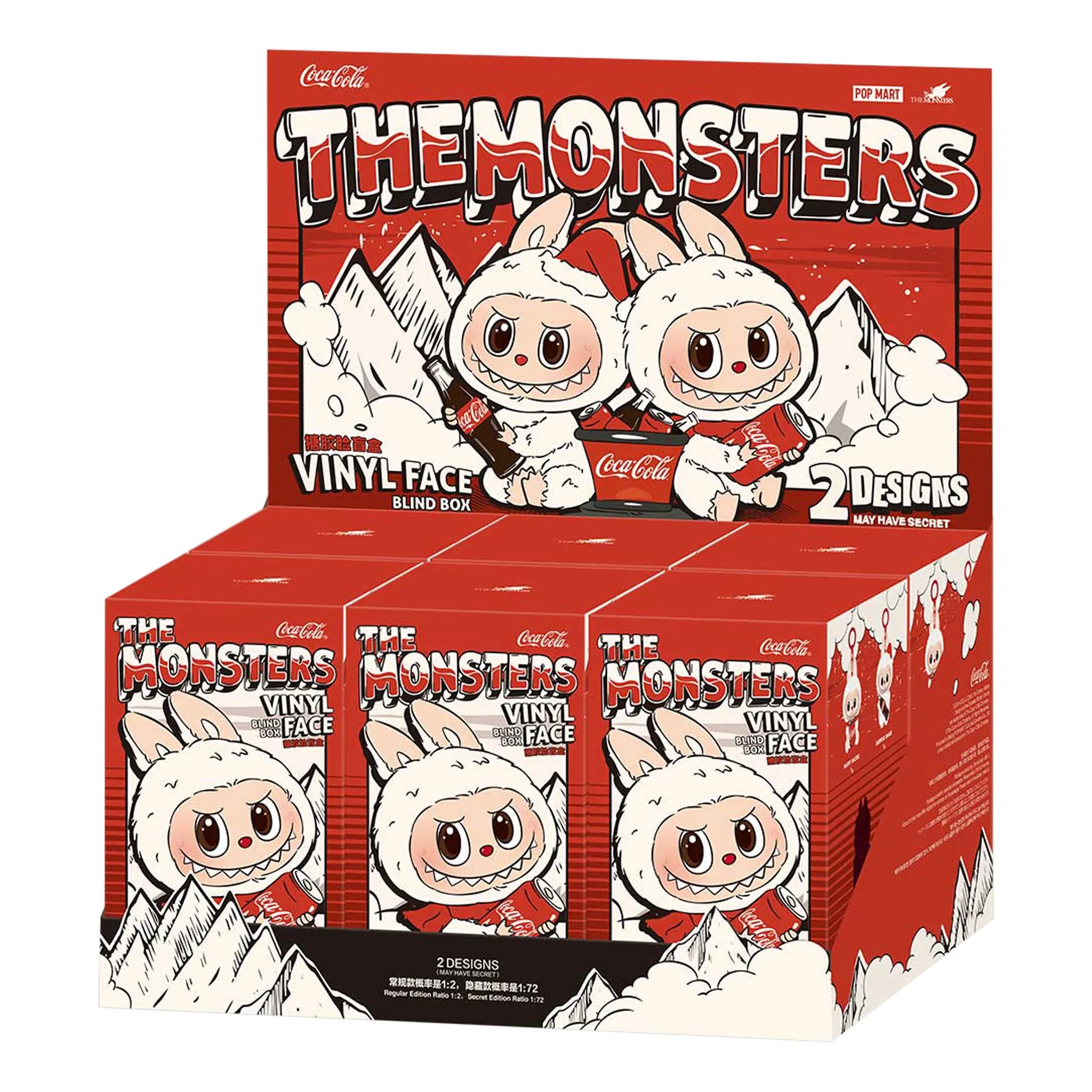 Front View of Pop Mart Labubu The Monsters Coca Cola Vinyl Face Blind Box (Case of 6)