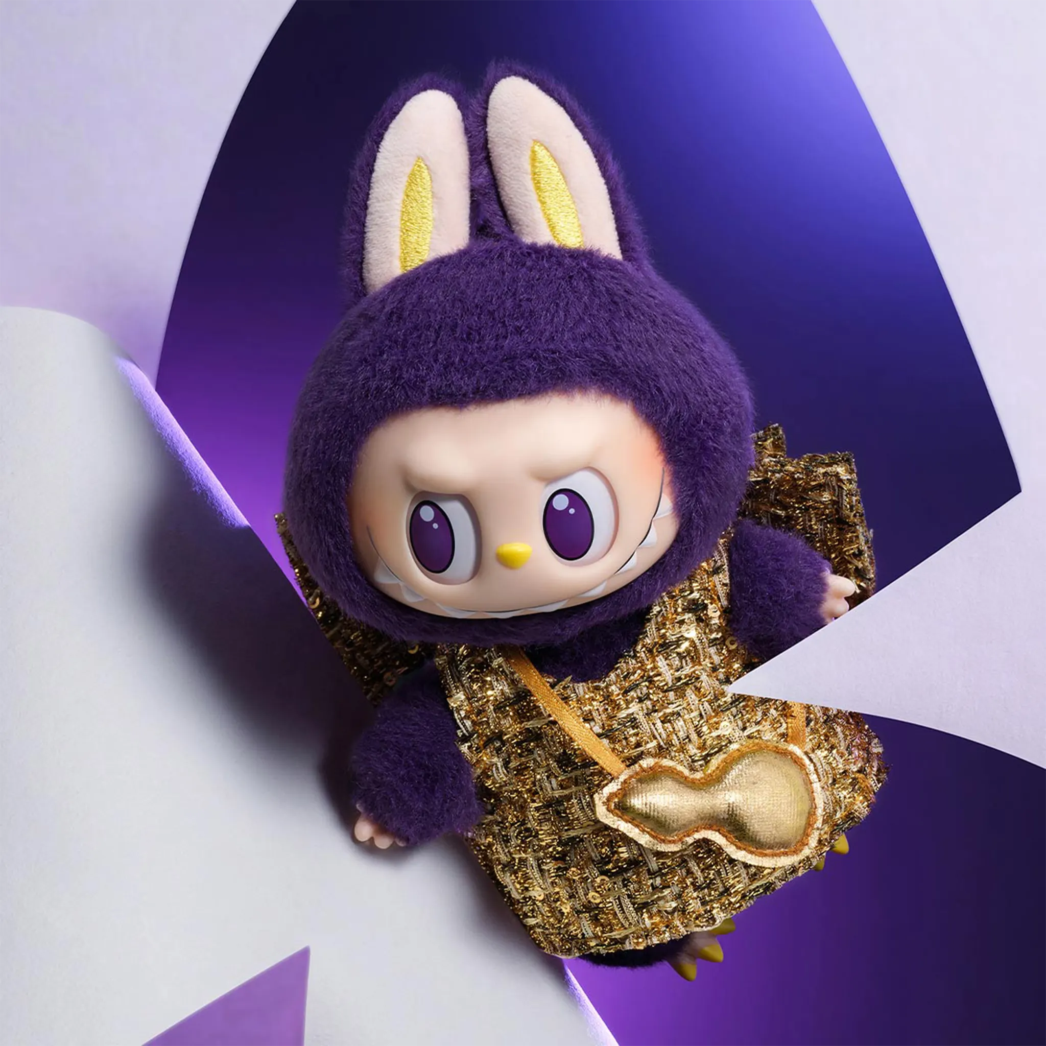 Front View of Pop Mart Labubu x Pronounce Wings of Fortune Vinyl Plush Hanging Card (Single)