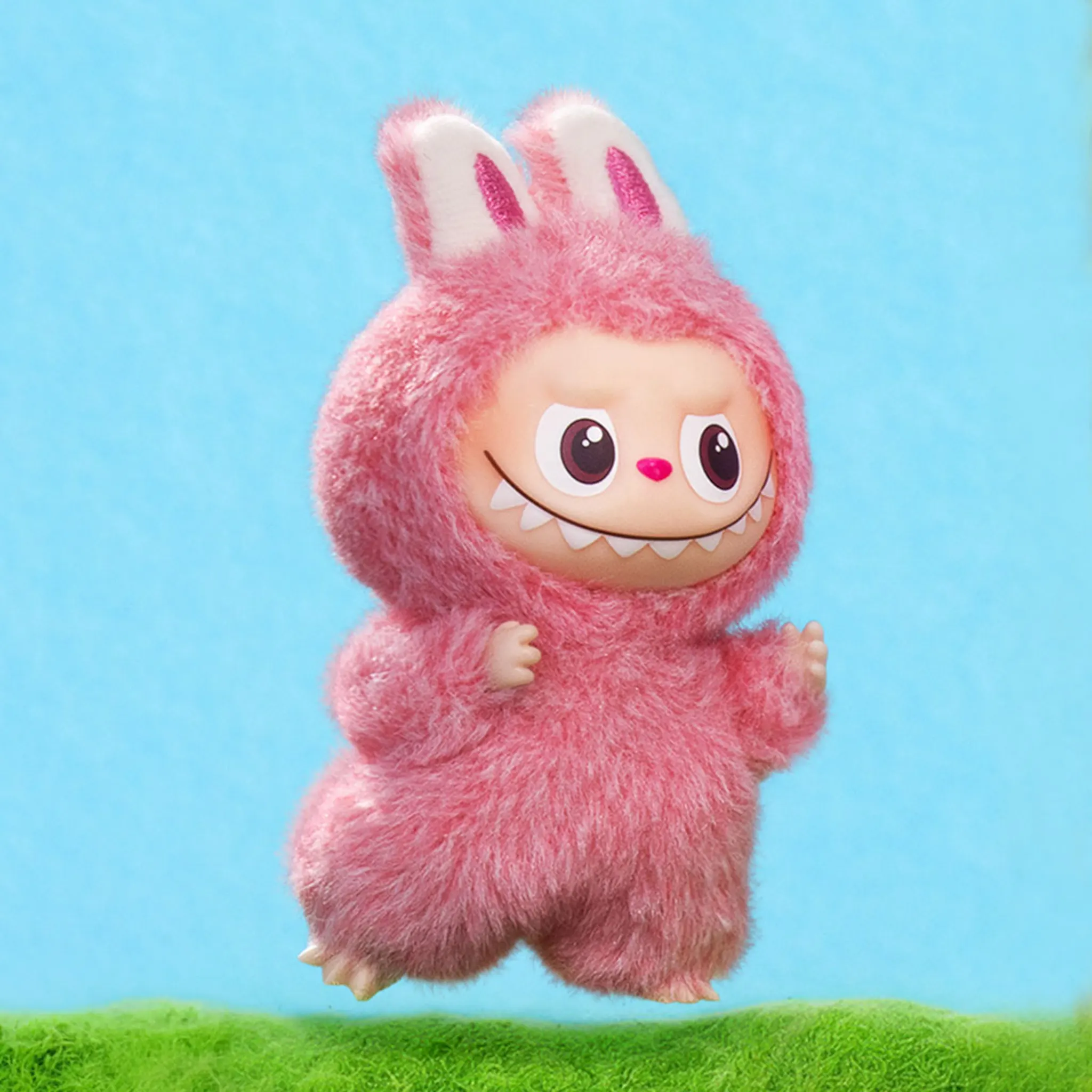 Front Side View of Pop Mart The Monstres Pin for Love Series Vinyl Plush Pendant Blind Box (A-M)