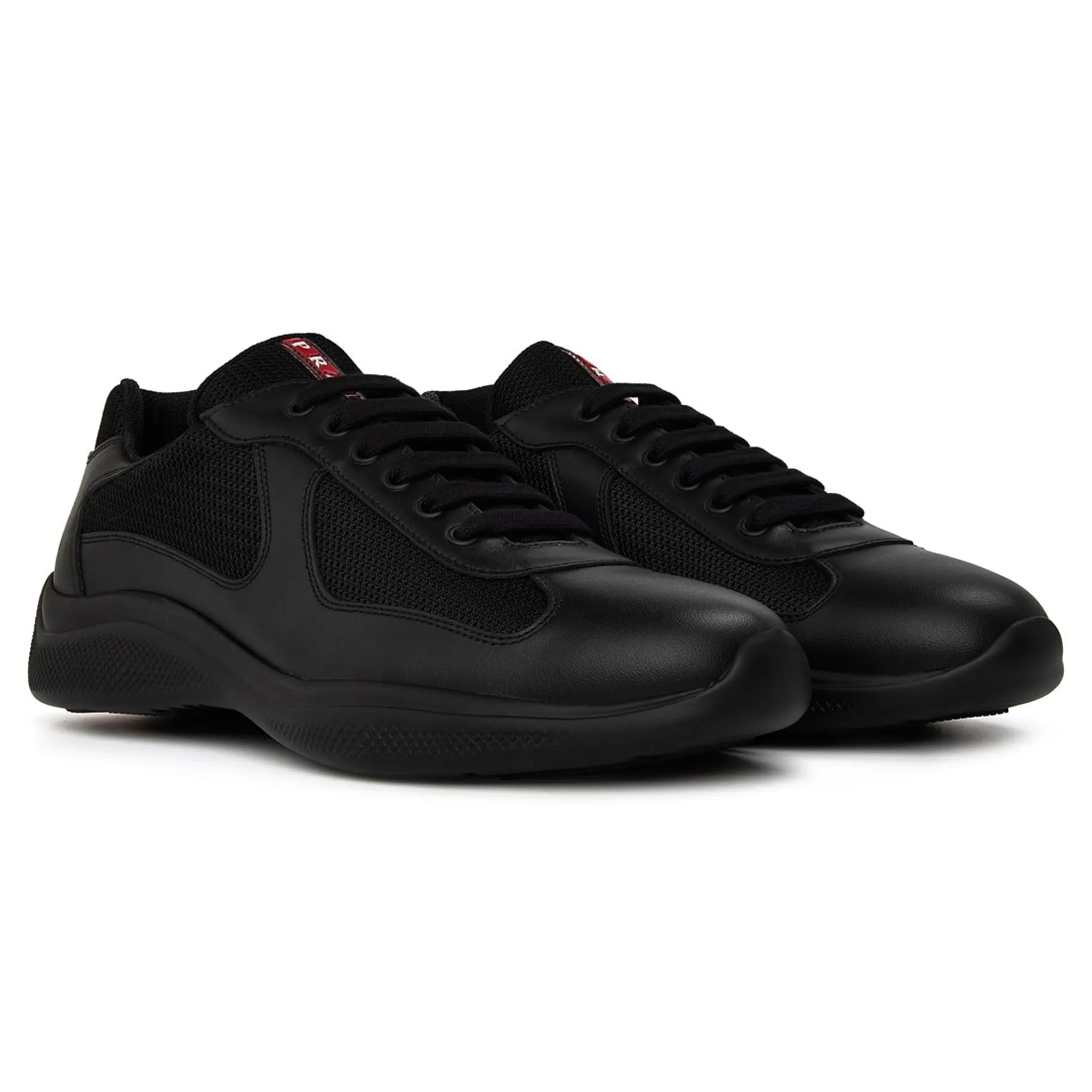 Front side view of Prada Americas Cup Black Sneaker