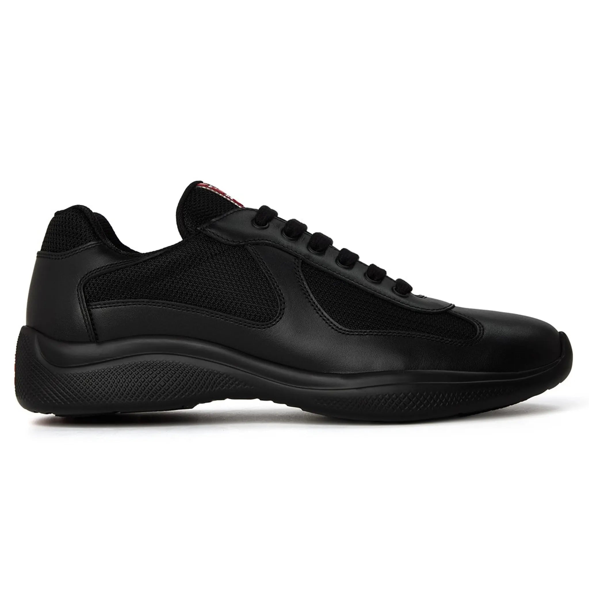 Side view of Prada Americas Cup Black Sneaker