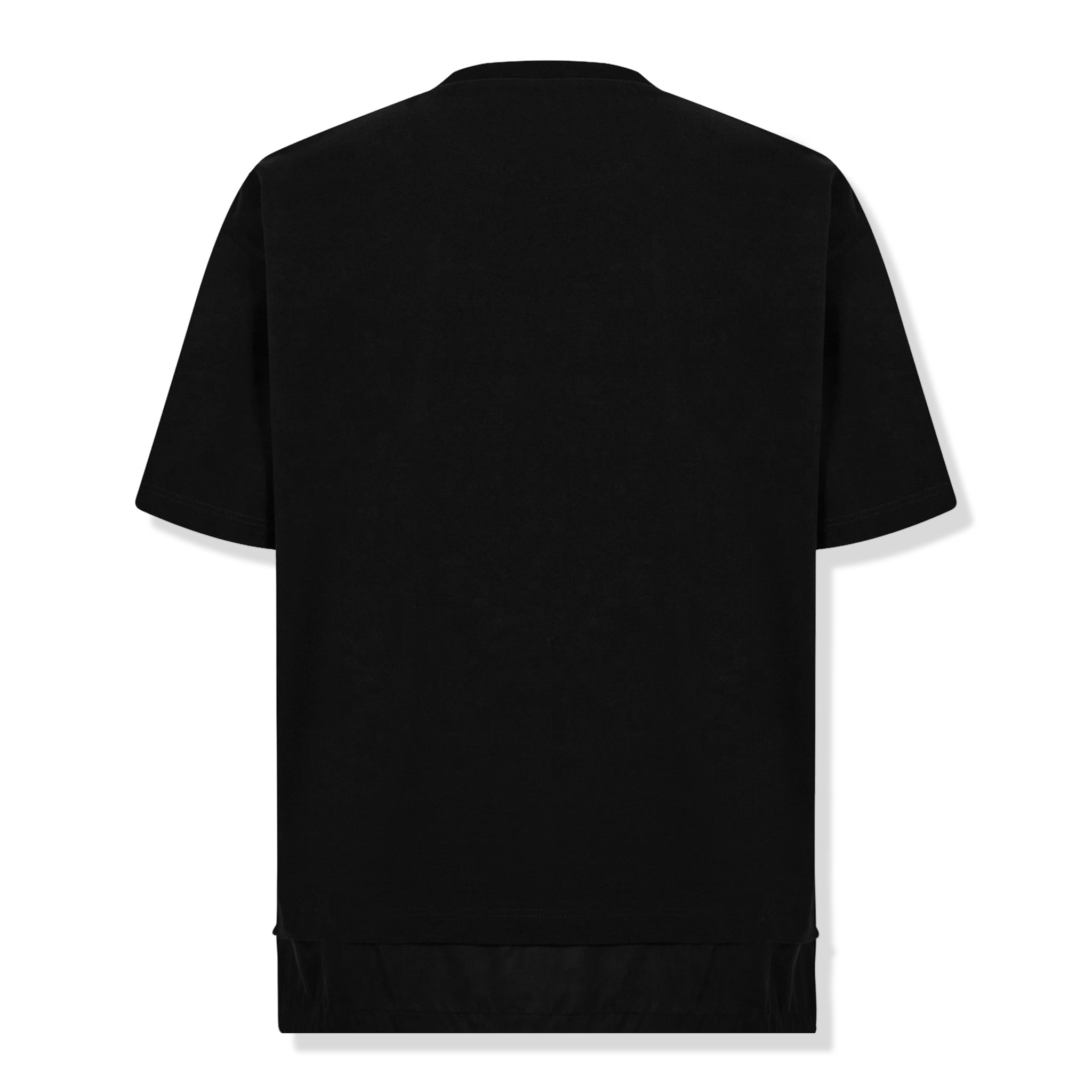 Back View of Prada Logo Re-Nylon Jersey T Shirt Black UJN742_1YYA_F0806_S_202