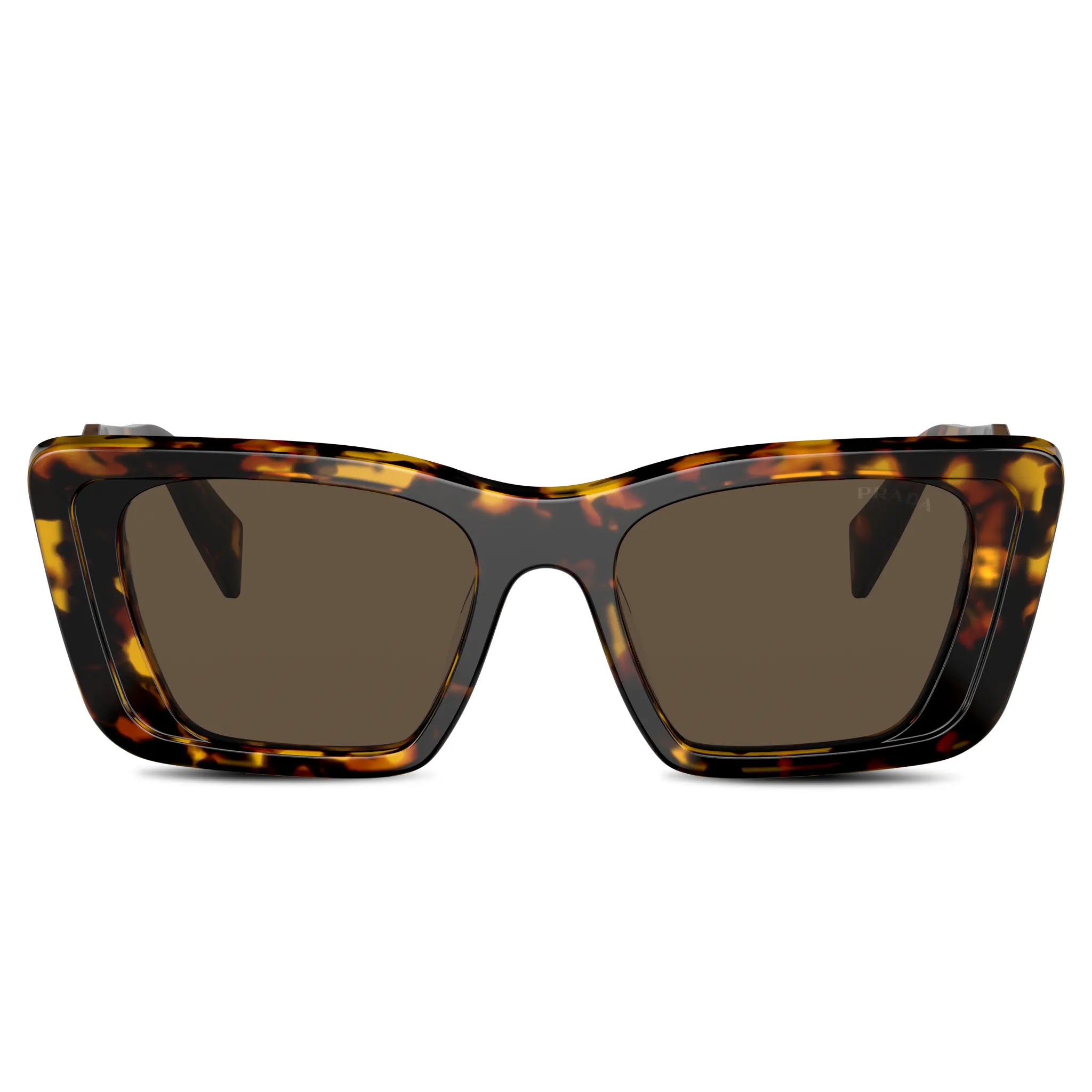 Front view of Prada PR 08YS 01V8C1 Havana Honey Sunglasses
