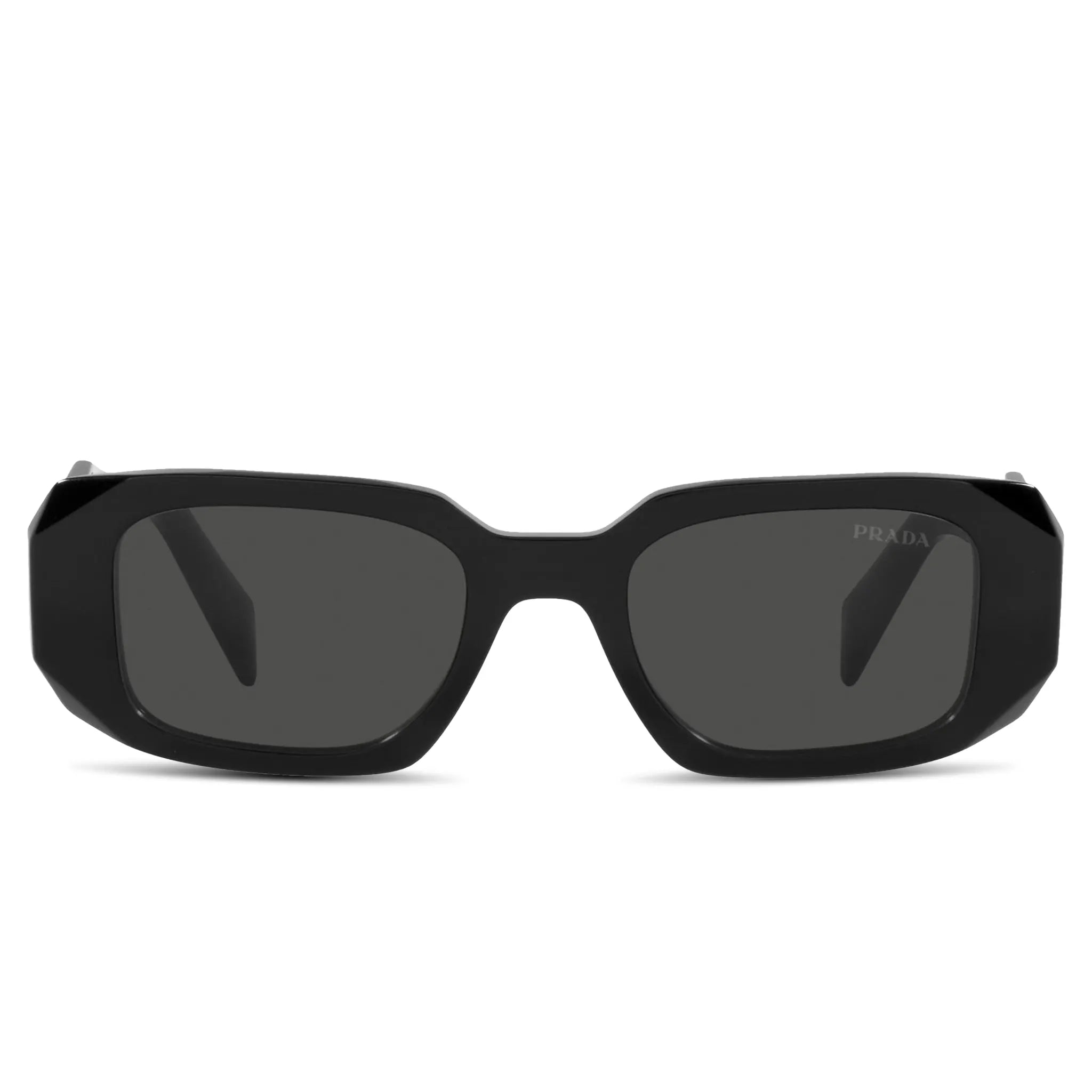 Front view of Prada PR 17WS 1AB5S0 Symbole Black Sunglasses