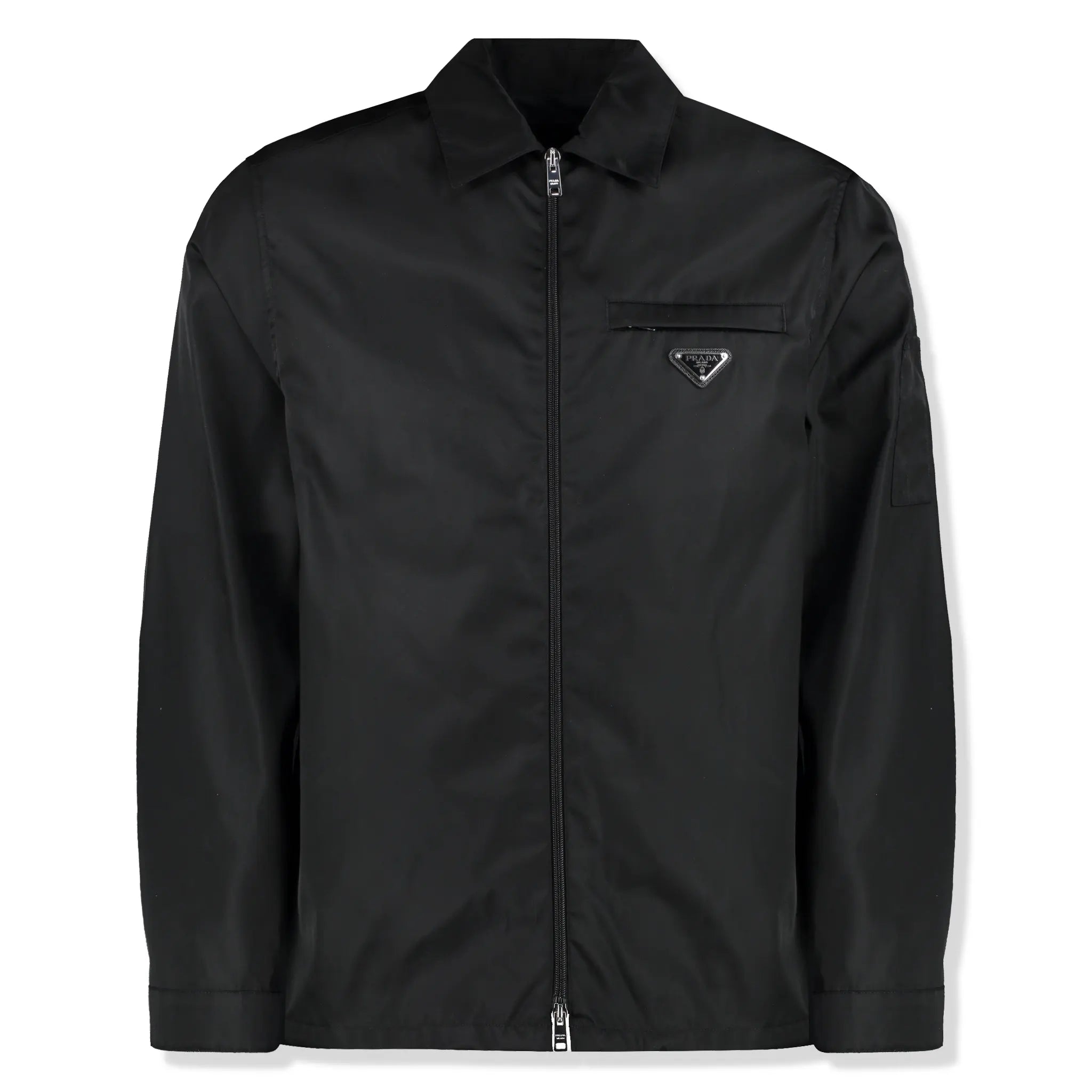 Prada Re Nylone Classic Collar Black Jacket