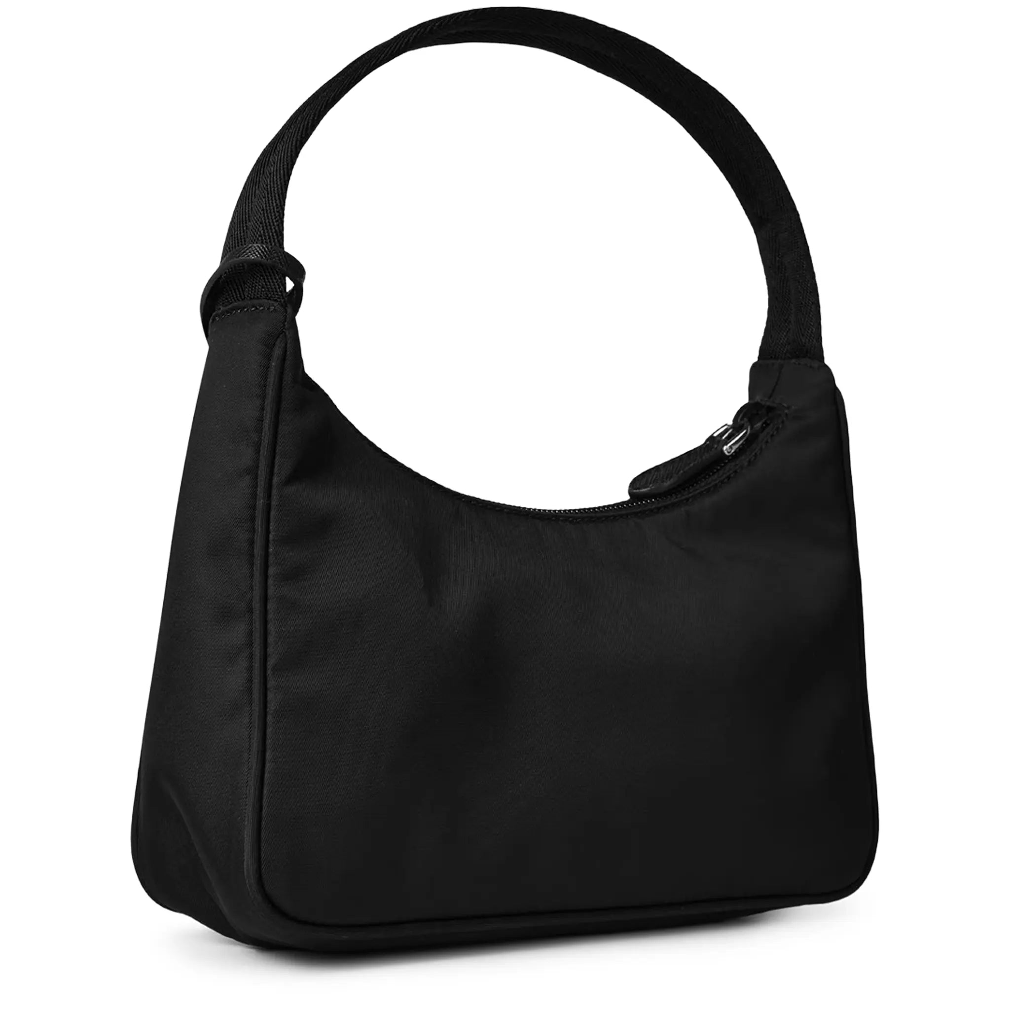 Back Side View of Prada Womens Logo Re-Edition 2005 Mini Black Bag 1N204M_R064_F0002