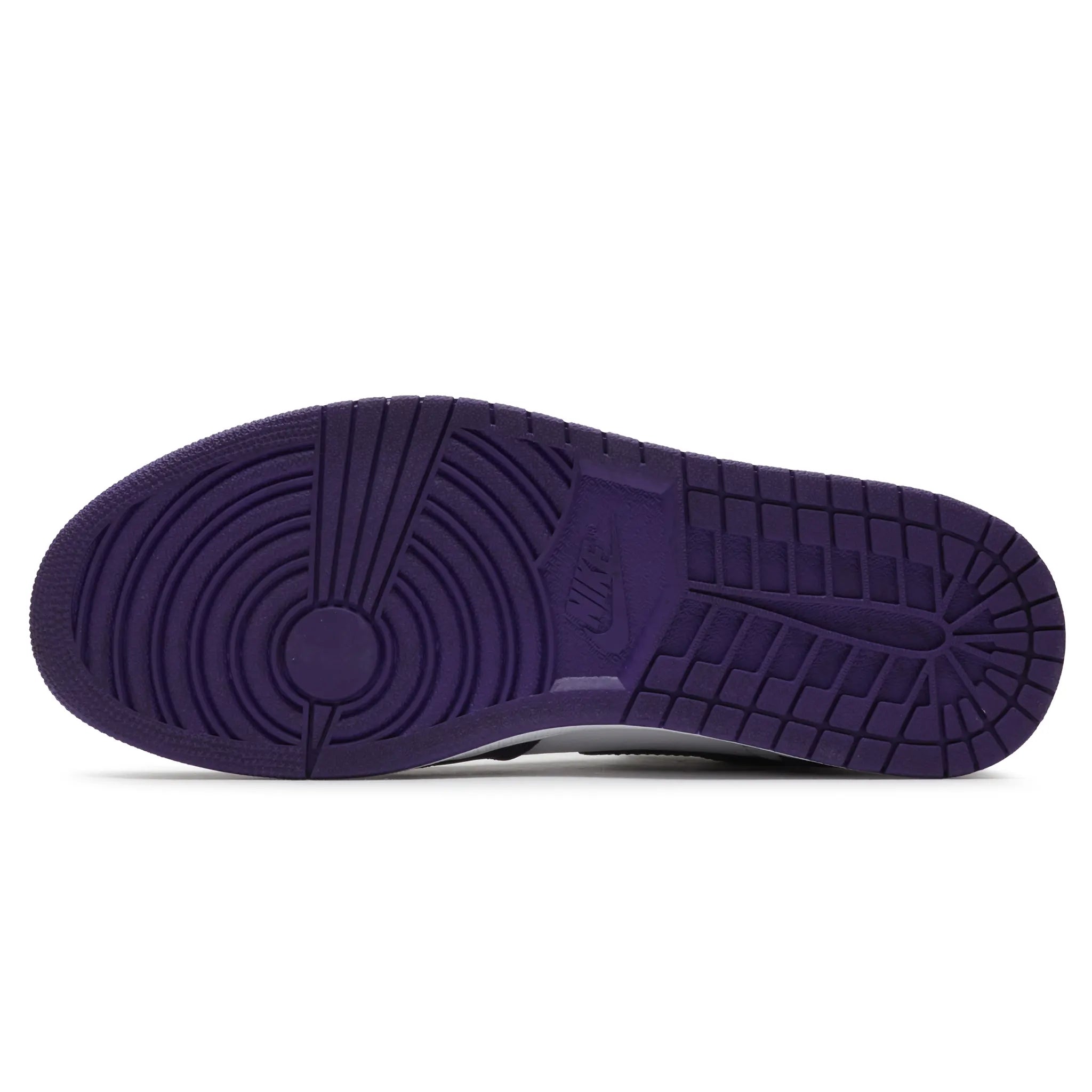 Sole View of Side view of Preloved - Air Jordan 1 Retro High Court Purple White 555088-500