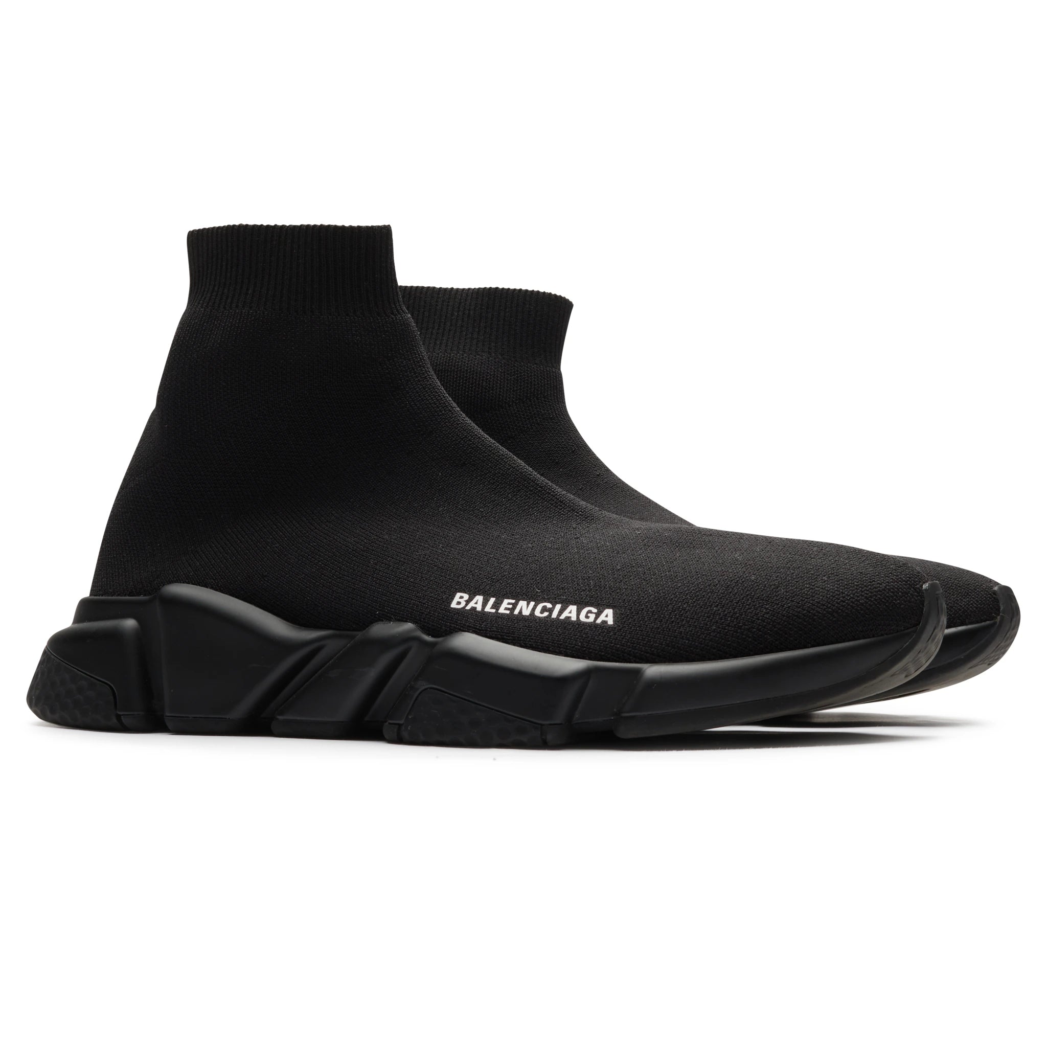 Front side view of Preloved - Balenciaga Speed Knit Sock Black