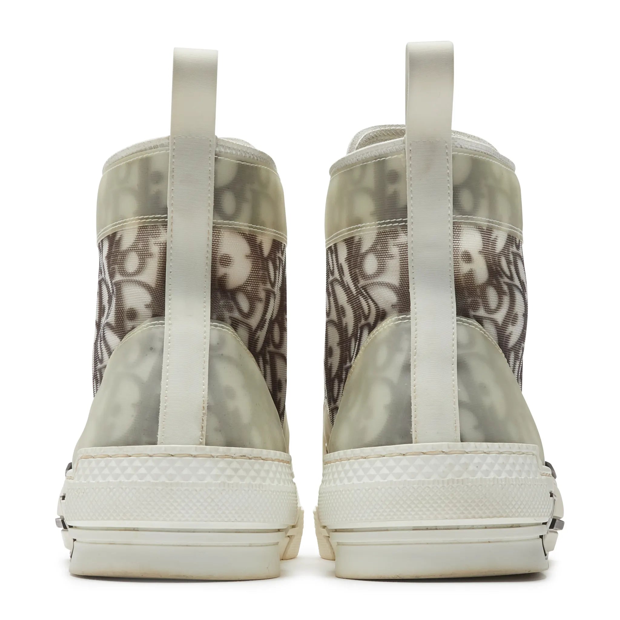 Back view of Preloved - Dior B23 Dior Oblique High White Sneaker 3SH118YJP_H069