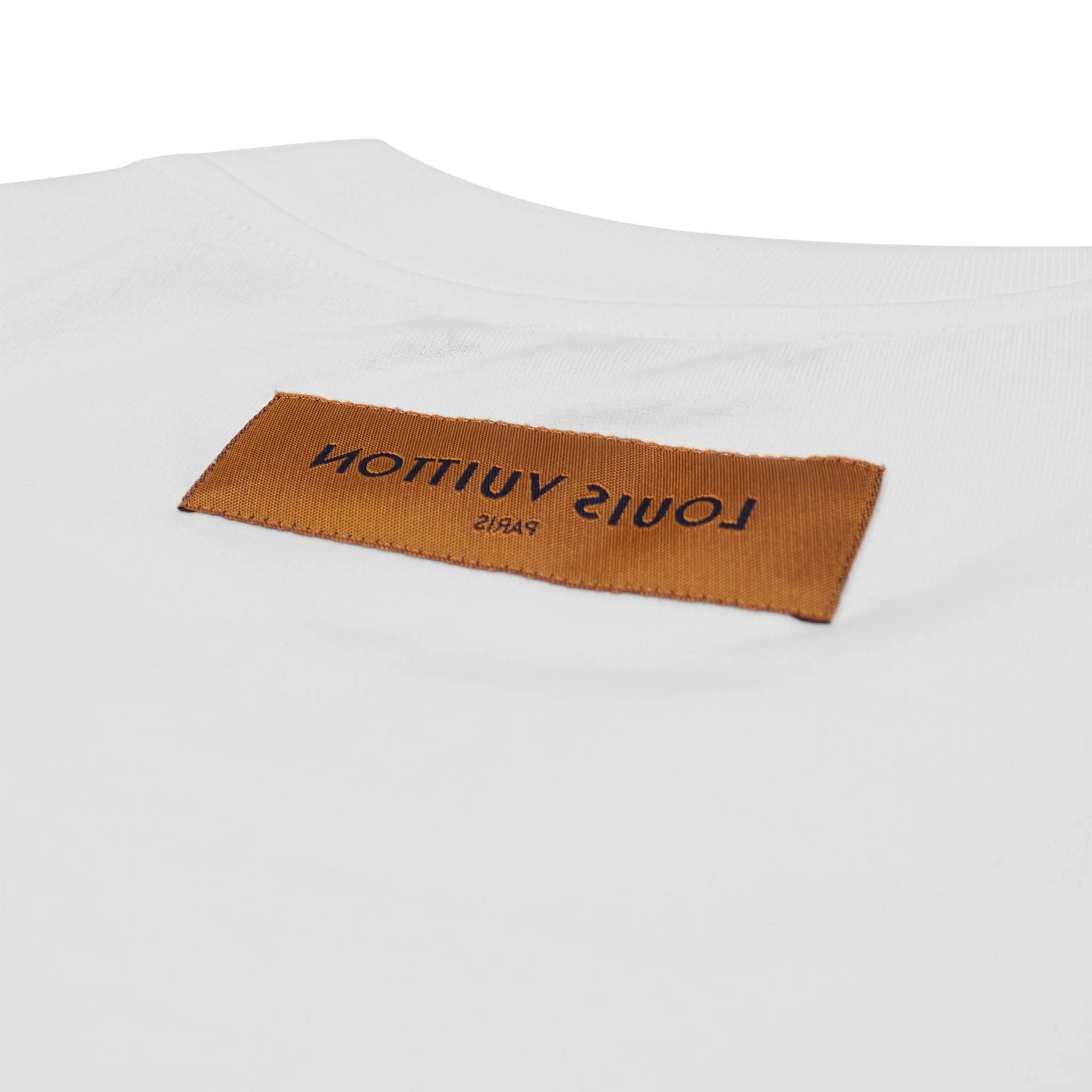 Back logo view of Preloved - Louis Vuitton Monogram Printed Multi White T Shirt