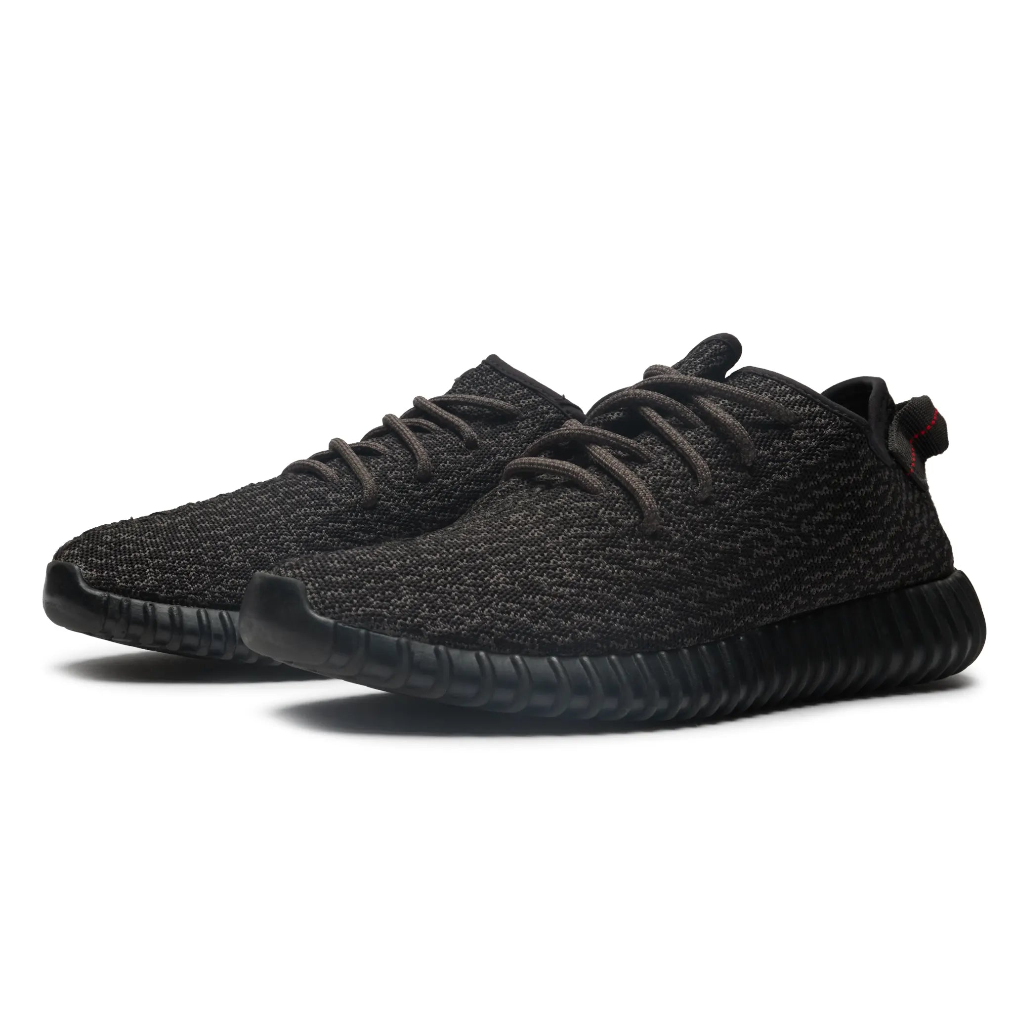 Front Side View of Preloved - Adidas Yeezy Boost 350 Pirate Black (2015) AQ2659