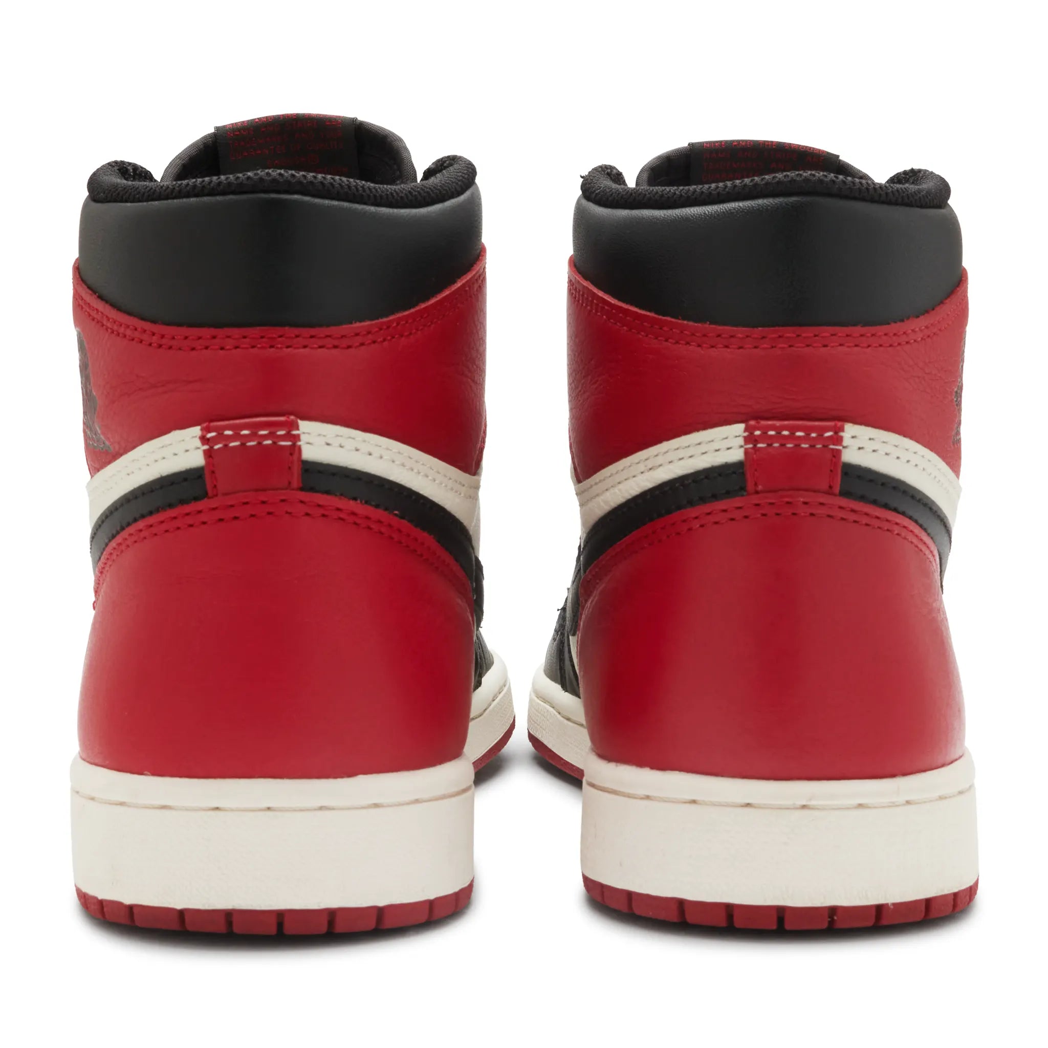 Back View of Preloved - Air Jordan 1 Retro High OG Bred Toe